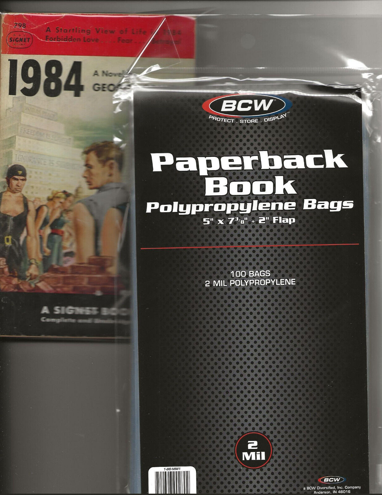 100 BCW PAPERBACK BOOK Bags (Sleeves) Polypropylene 2MIL 5 x 7 3/8\