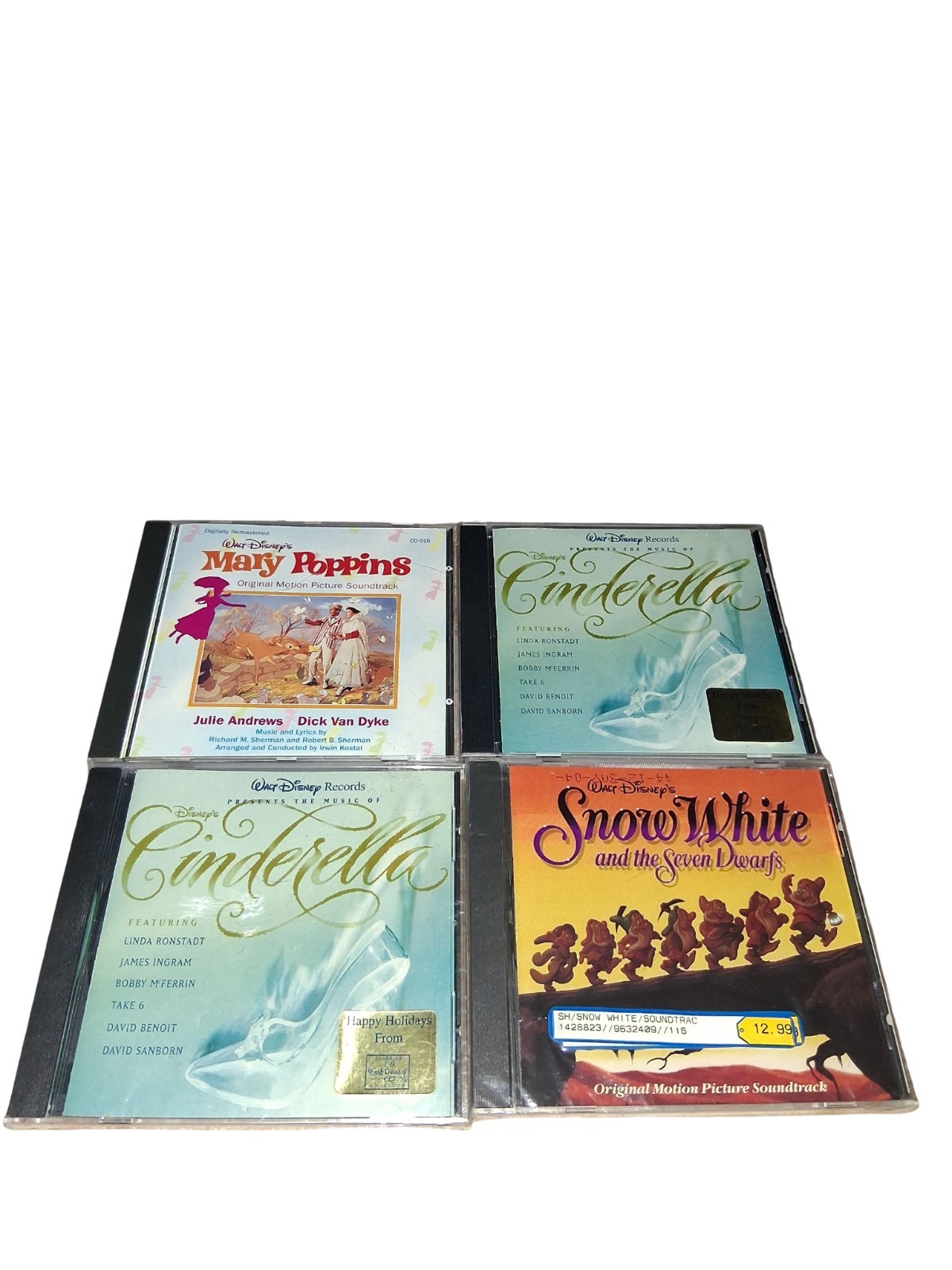 Vintage Lot Of 4 Walt Disney Original Soundtracks Rare Snow White, Cinderella + Vintage Lot Of 4 Walt Disney Original Soundtracks Rare Snow White, Cinderella +