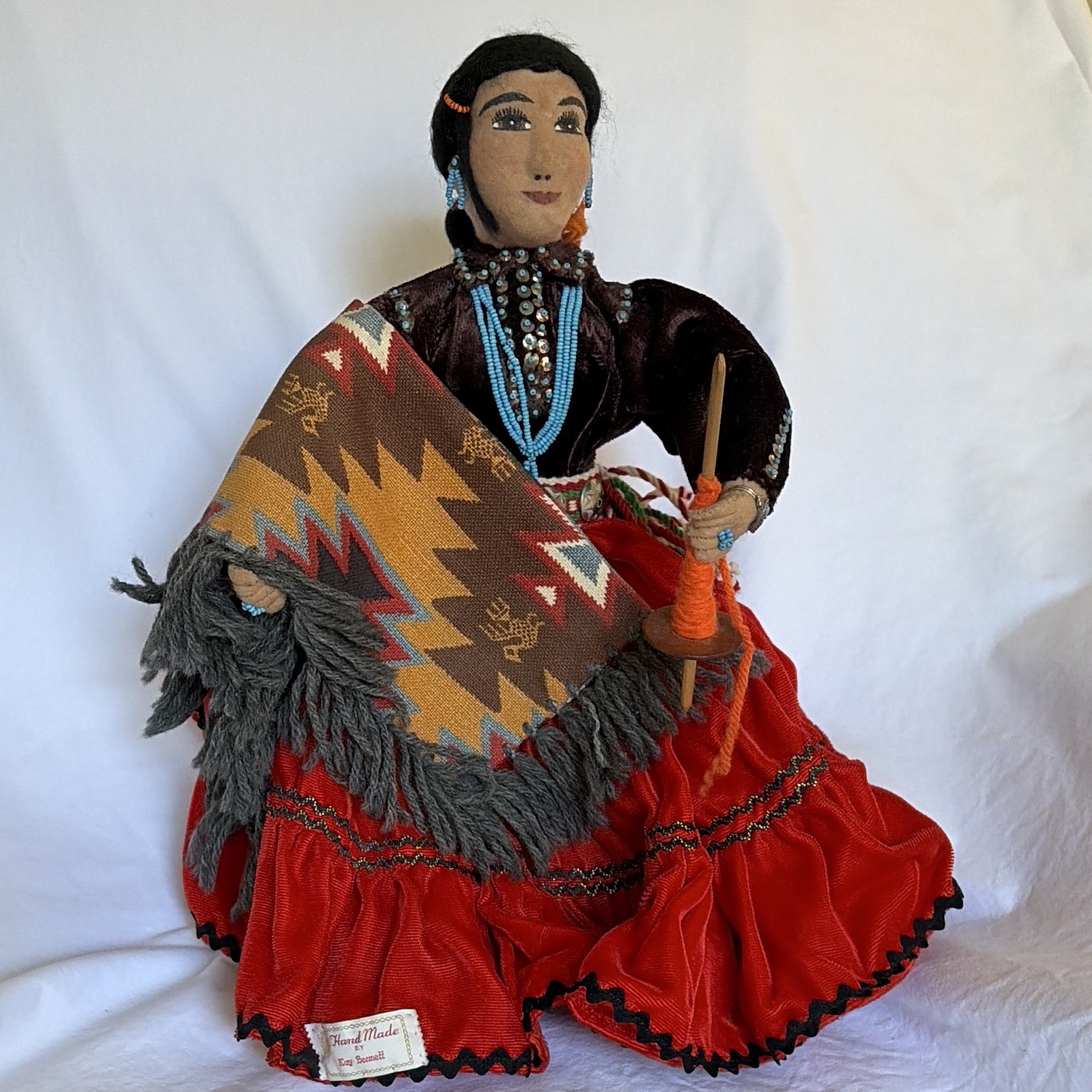 RARE Vtg Large Kay Bennett Handmade Navajo Doll in Elaborate Traditional Costume RARE Vtg Large Kay Bennett Handmade Navajo Doll in Elaborate Traditional Costume