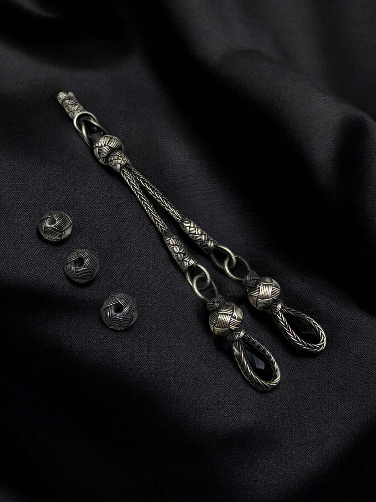 Trabzon kazaz hand-knitted 925 silver tassel for tasbeeh. Special design