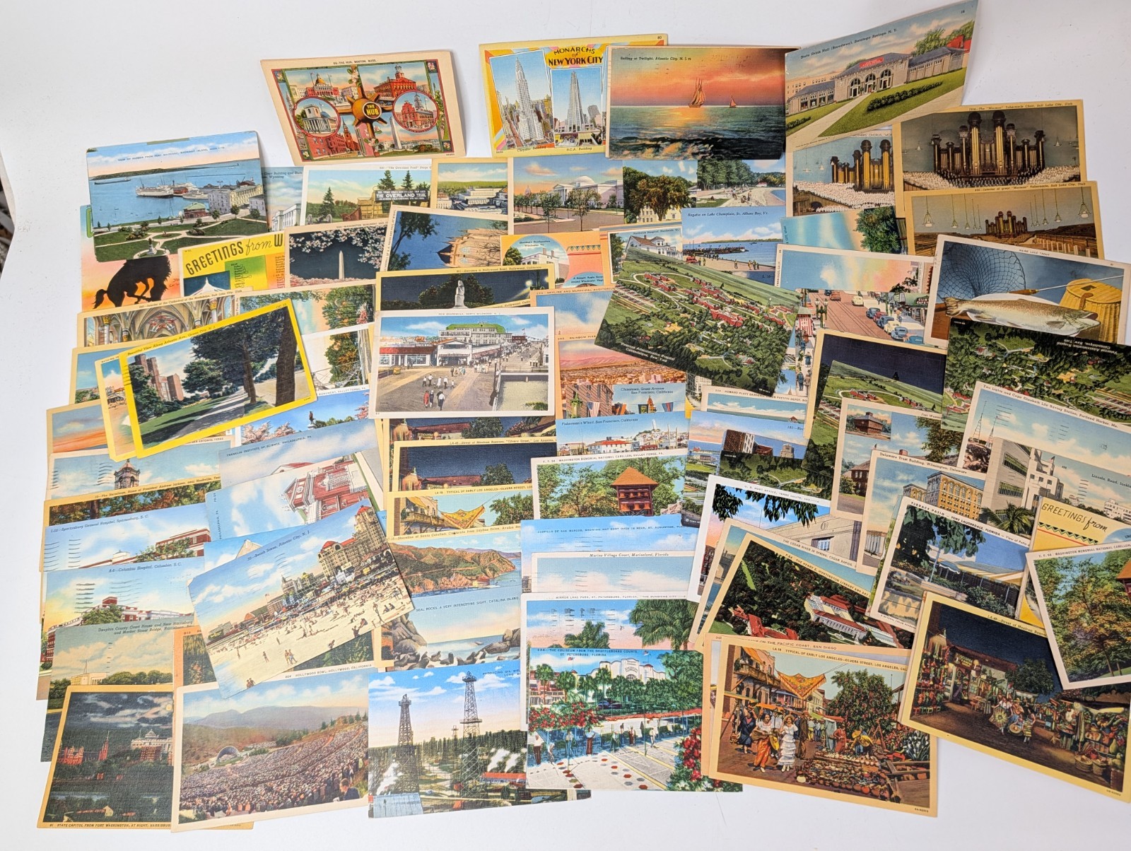 Vintage Lot 105 US Towns Cities Landscape Postcards Linen Era Vintage Lot 105 US Towns Cities Landscape Postcards Linen Era