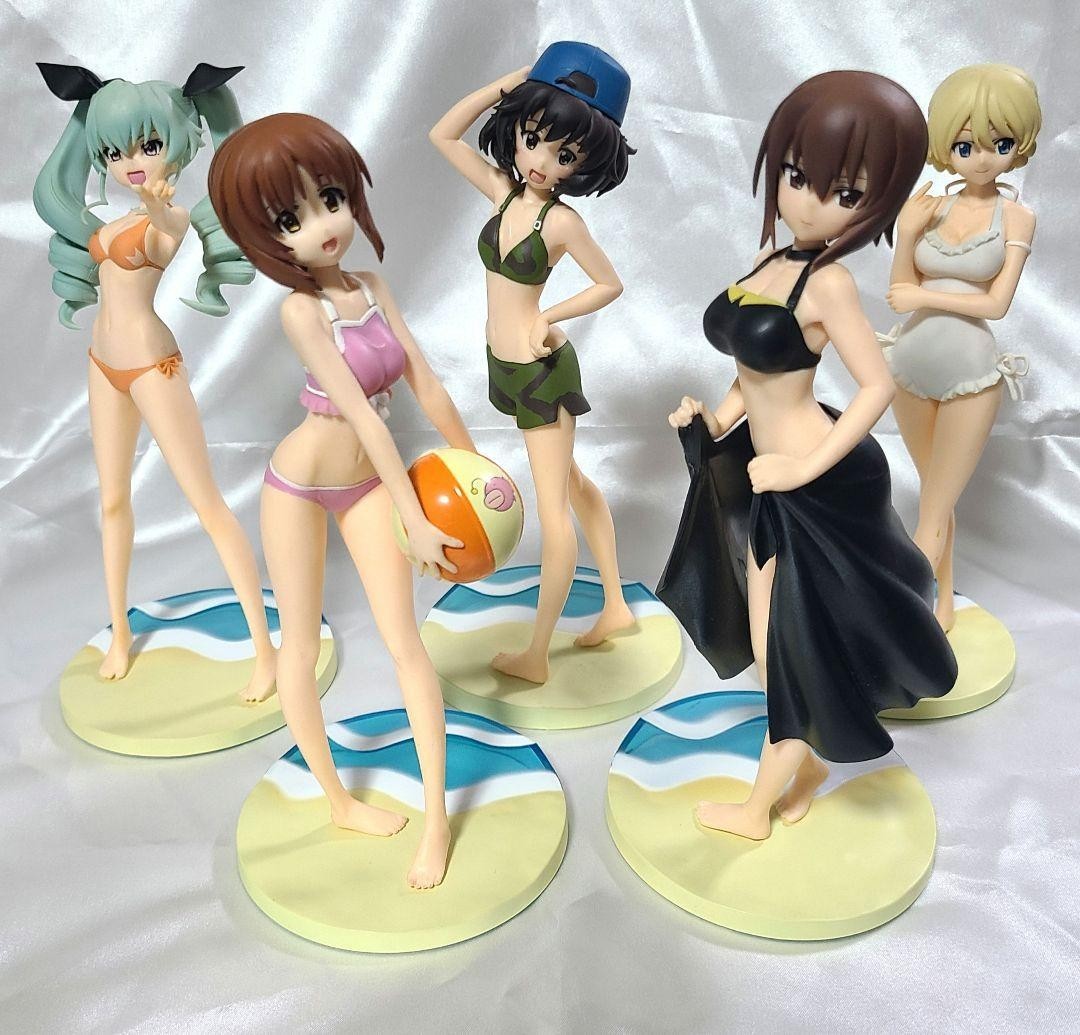 Girls und Panzer figure set of 5 Miho Maho Yuugaya Japan SEGA hobby toy m711