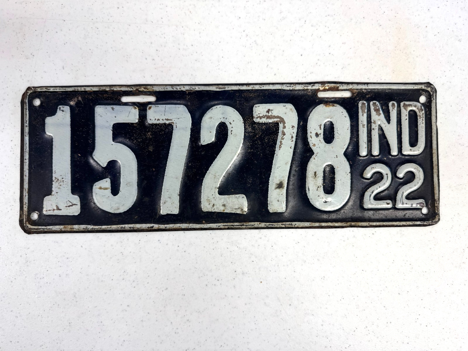 Vintage 1922 Indiana License plate tag Good original paint 157278 Vintage 1922 Indiana License plate tag Good original paint 157278
