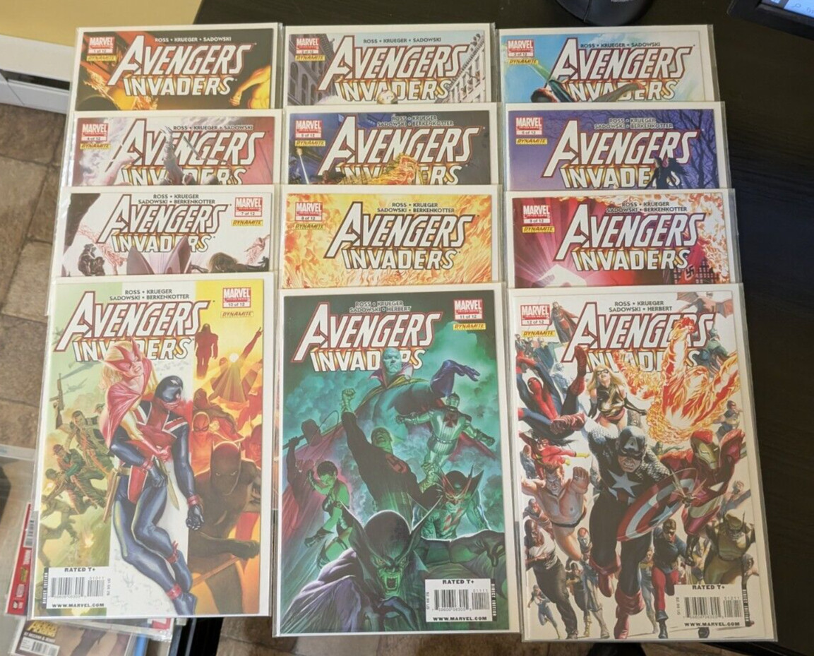 Avengers Invaders 2008 #1-12 Marvel Comics Set Avengers Invaders 2008 #1-12 Marvel Comics Set