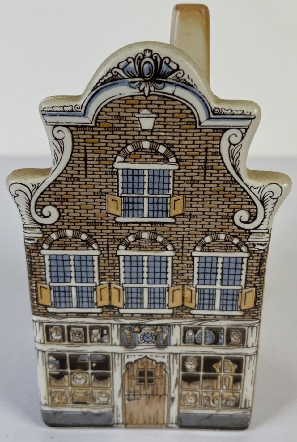 Vintage Polychroom Hand Painted  Made In Holland Ceramic House 2105-7 Size 5”x3”