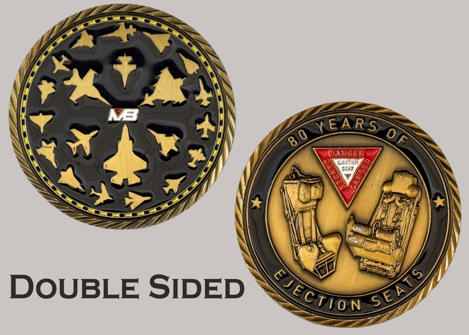 Martin Baker 80 Years Ejection Seats Aircraft Challenge Coin  J#45