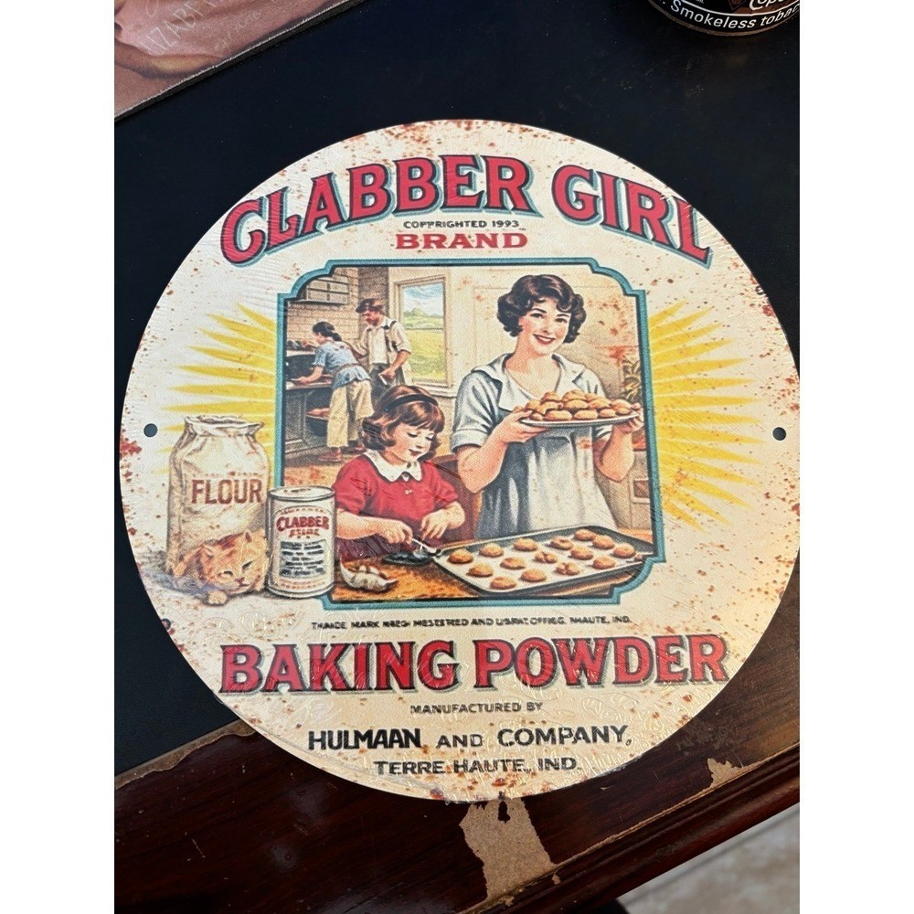 Vintage Glabber Girl Baking Powder Retro Metal sign General Store