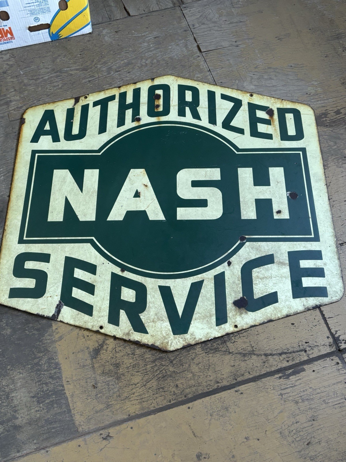 Vintage 1937 nash dealership sign  