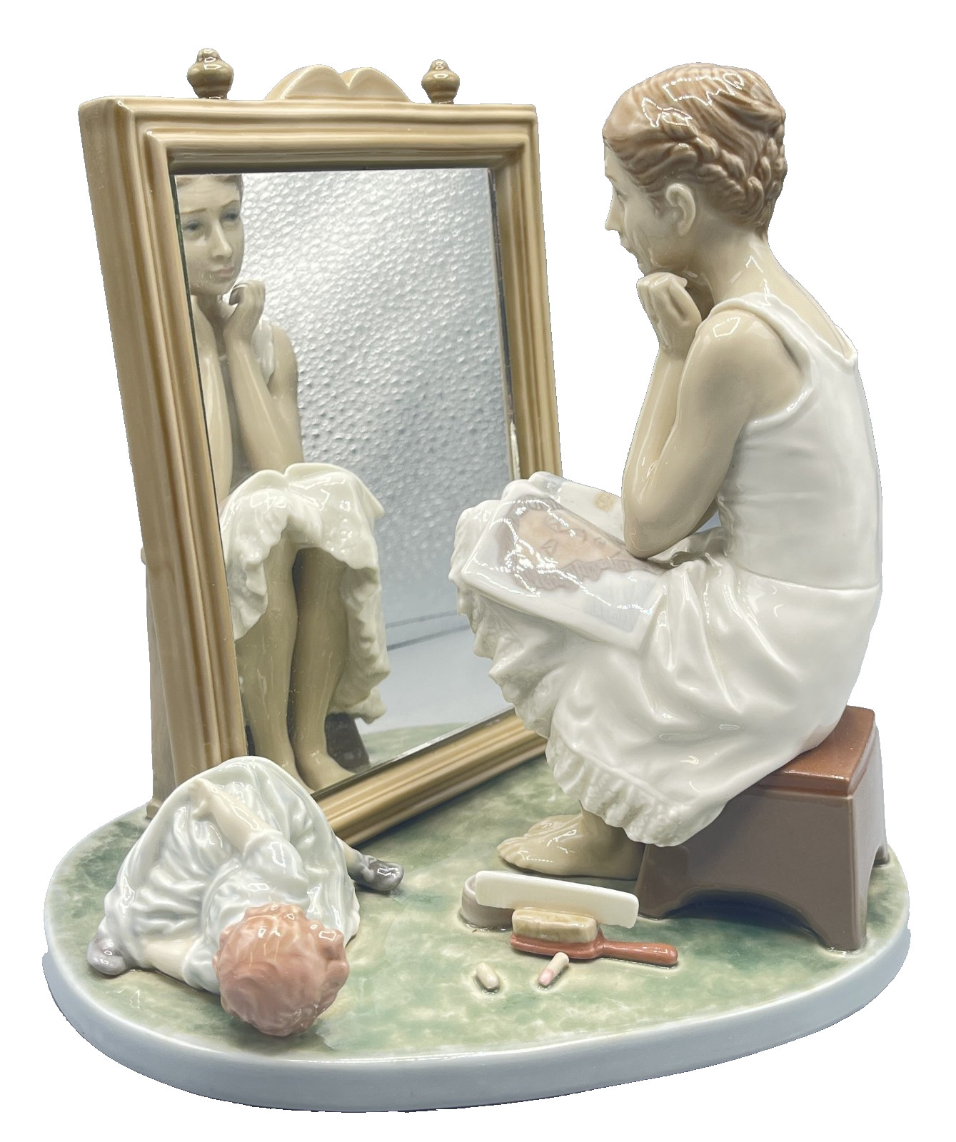 DEFECTIVE Lladro NORMAN ROCKWELL Figurine 1411 DAY DREAMER NO Orig Box   G3D