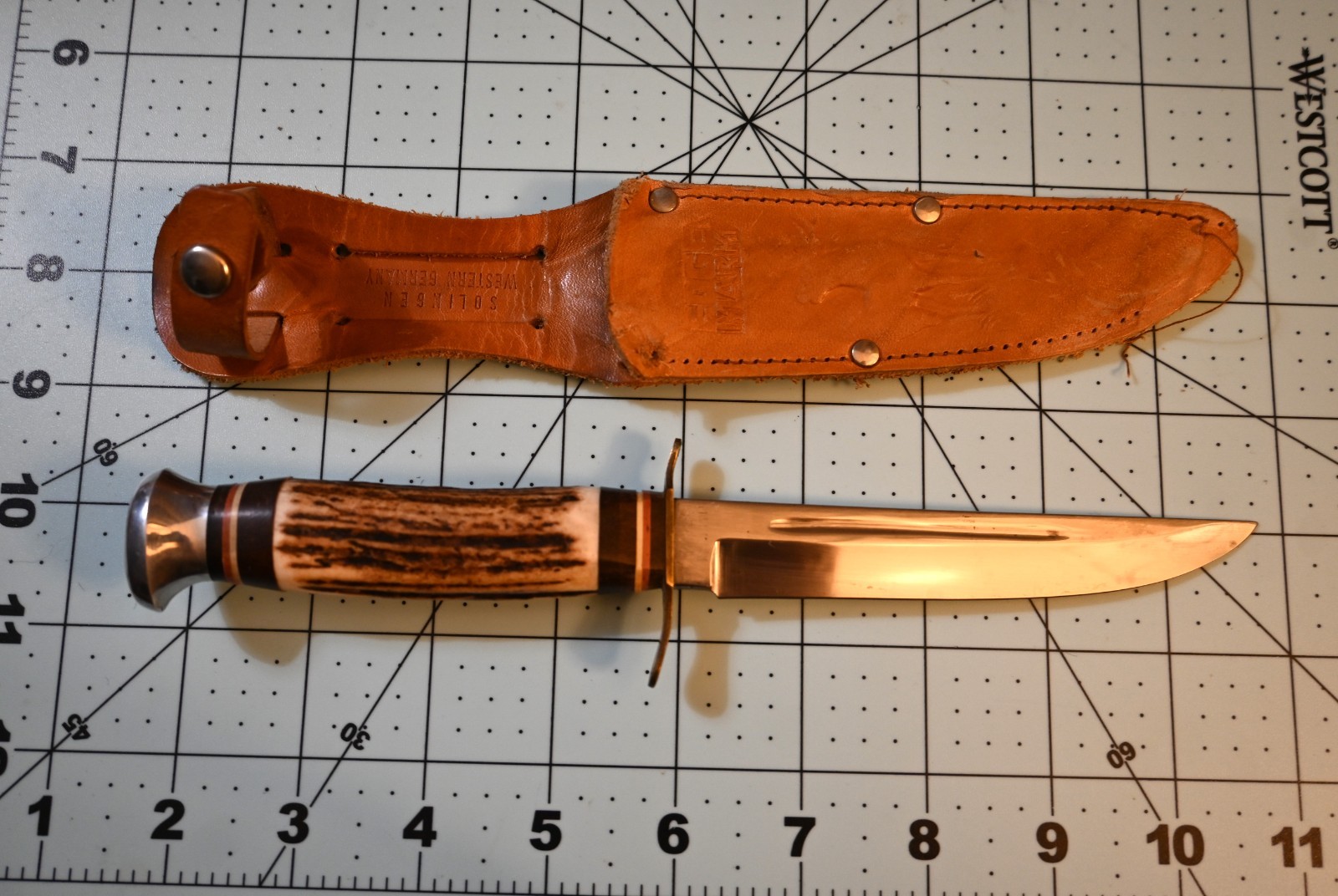 1960 Solingen Edgemark 461 Fixed Blade Knife, Solingen Germany