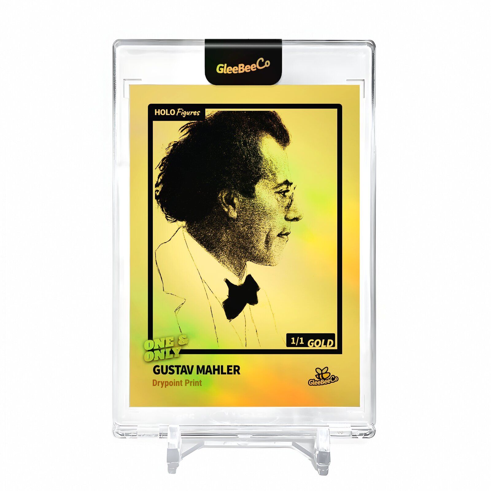 GUSTAV MAHLER Drypoint Print Card 2023 GleeBeeCo #GSDR-G Encased Holo GOLD 1/1