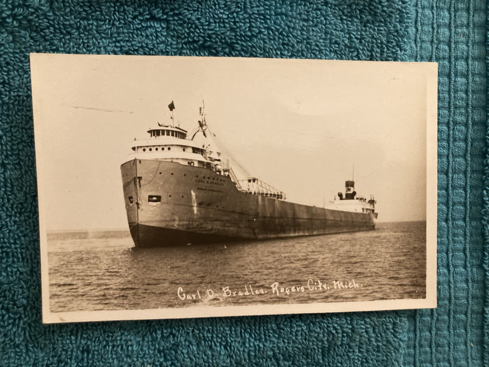 RPPC Carl D Bradley Ship in Rogers City Later on November 17, 1958, She Sank RPPC Carl D Bradley Ship in Rogers City Later on November 17, 1958, She Sank