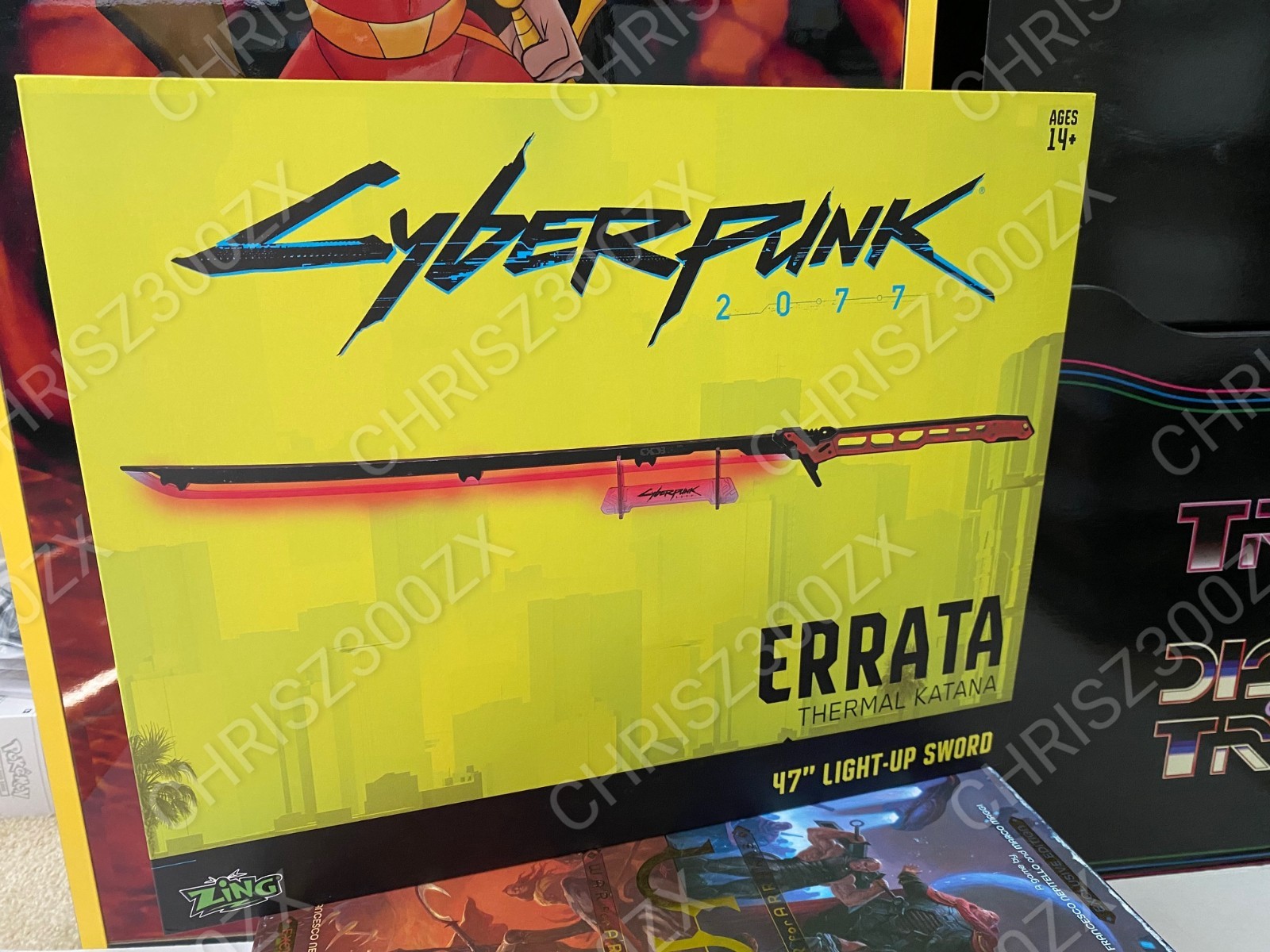 CYBERPUNK 2077 Edgerunners Thermal Errata LED Katana Sword + Stand Replica