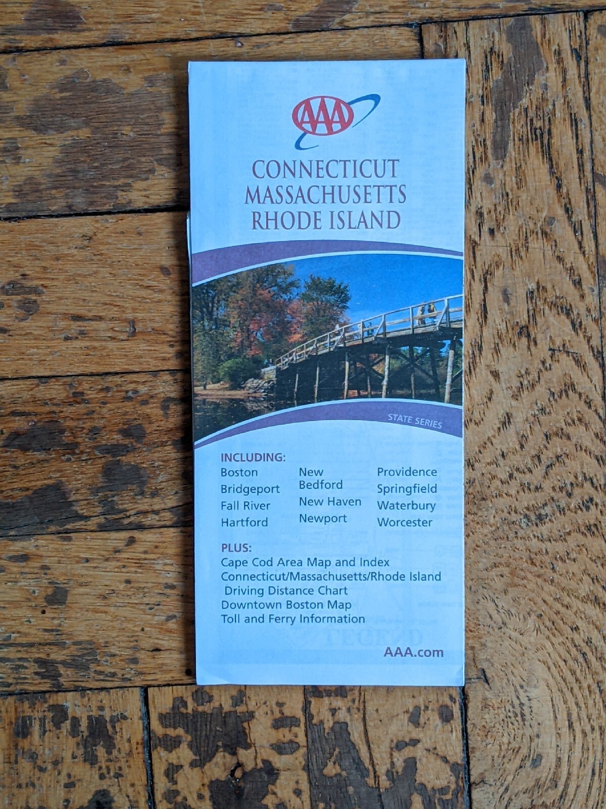 AAA Connecticut, Massachusetts, Rhode Island Map 4/2007