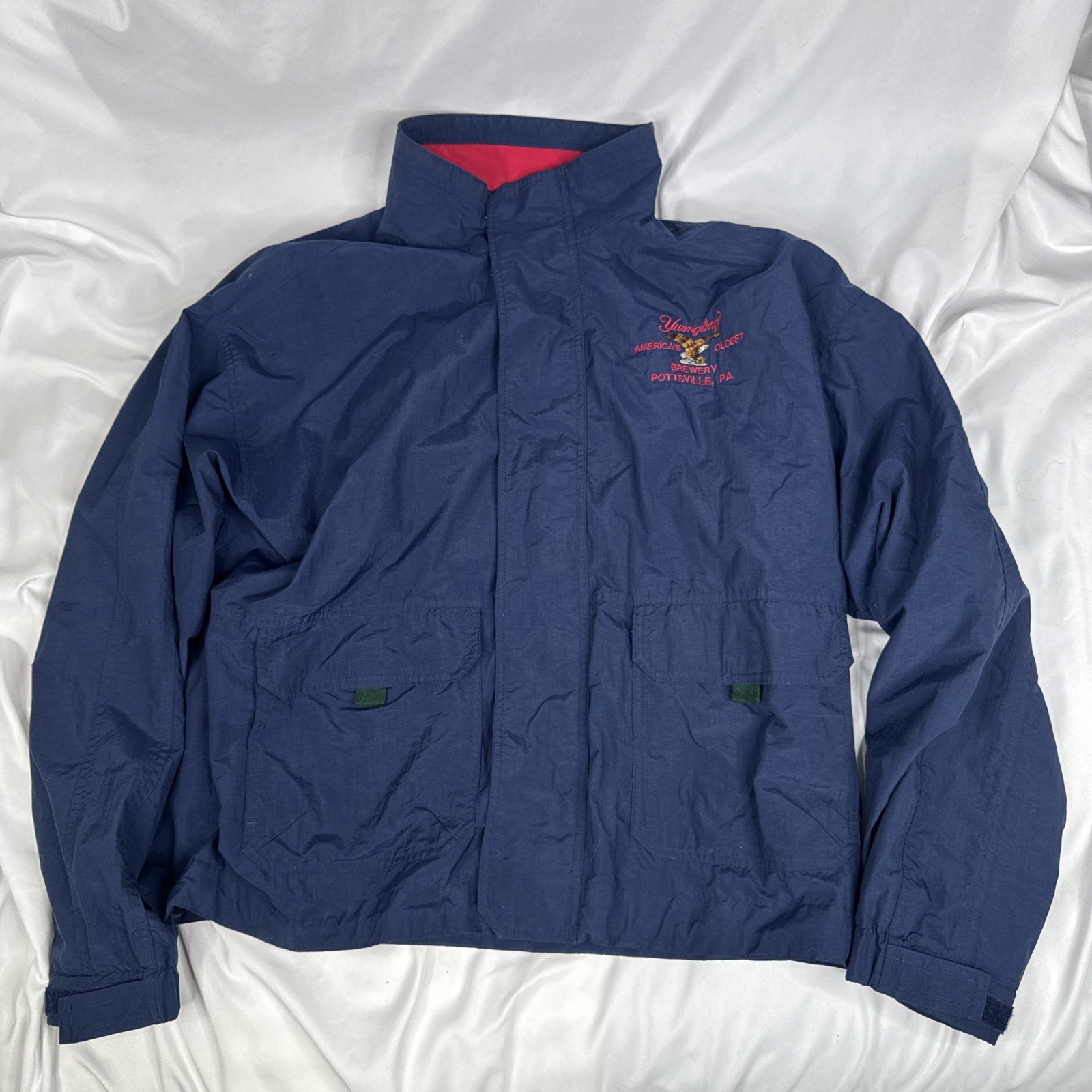 Vintage Yuengling Beer Jacket Mens XL Blue G Gear Brewery Pottsville PA