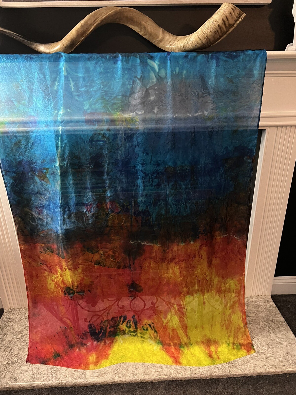 Prophetic Silk Worship Flag 48 X 54” Set Of 2 Worship Flags / Fire By Day Cloud