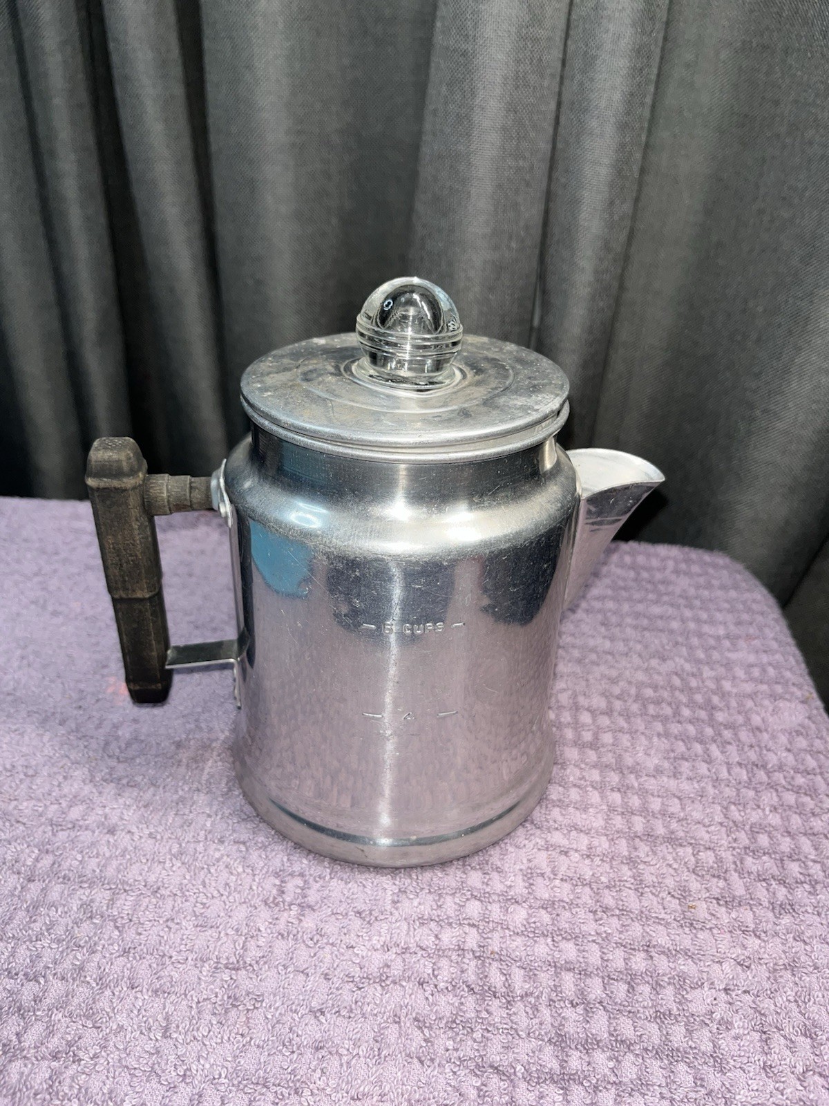 Vintage 1960’s Aluminum Coffee Stove Top Percolator Clean Very Good Condition