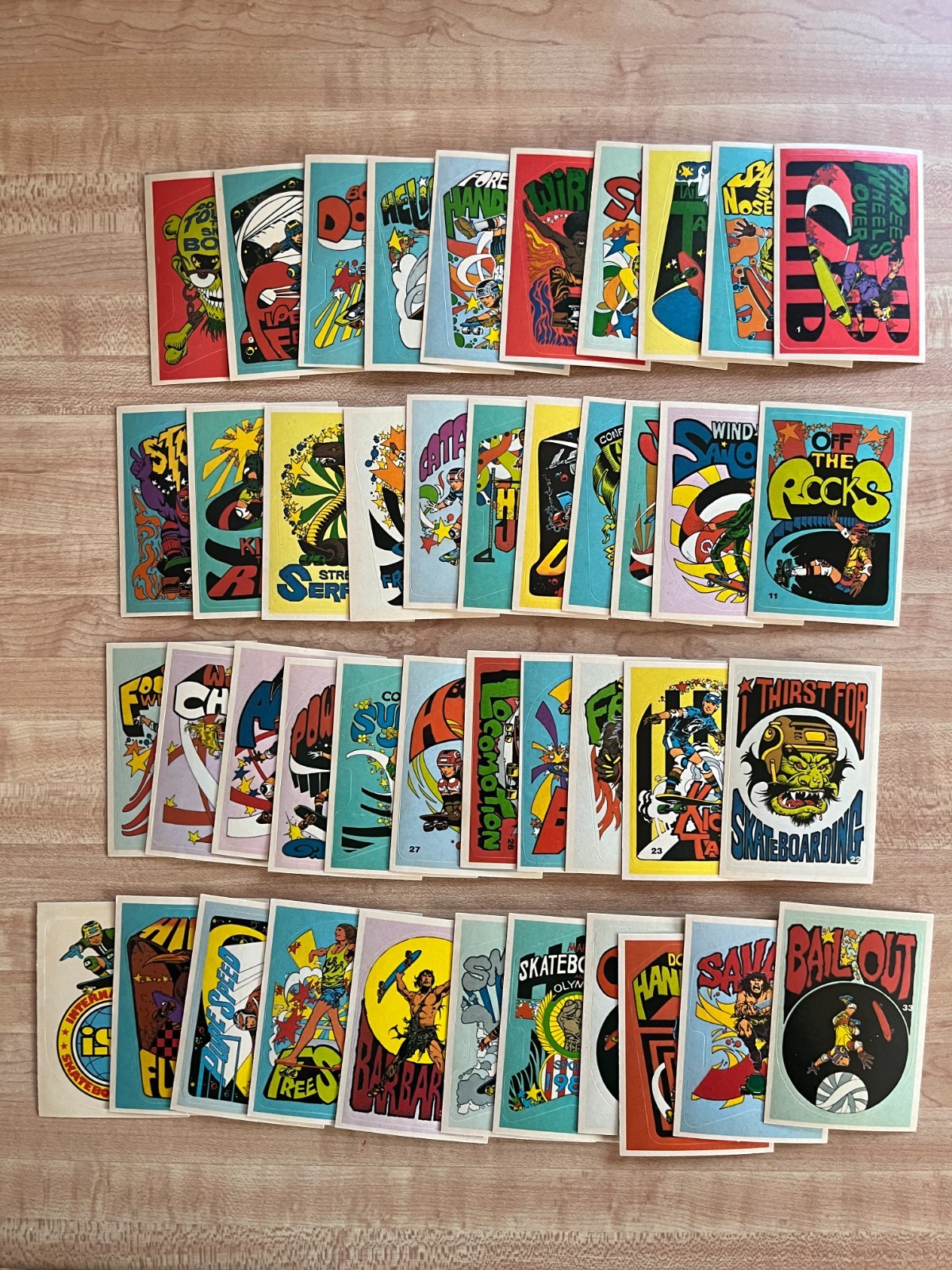 1978 Donruss All Pro Skateboard Set w/ Wrapper 42 & 1 Sticker Cards Seldom Seen 1978 Donruss All Pro Skateboard Set w/ Wrapper 42 & 1 Sticker Cards Seldom Seen