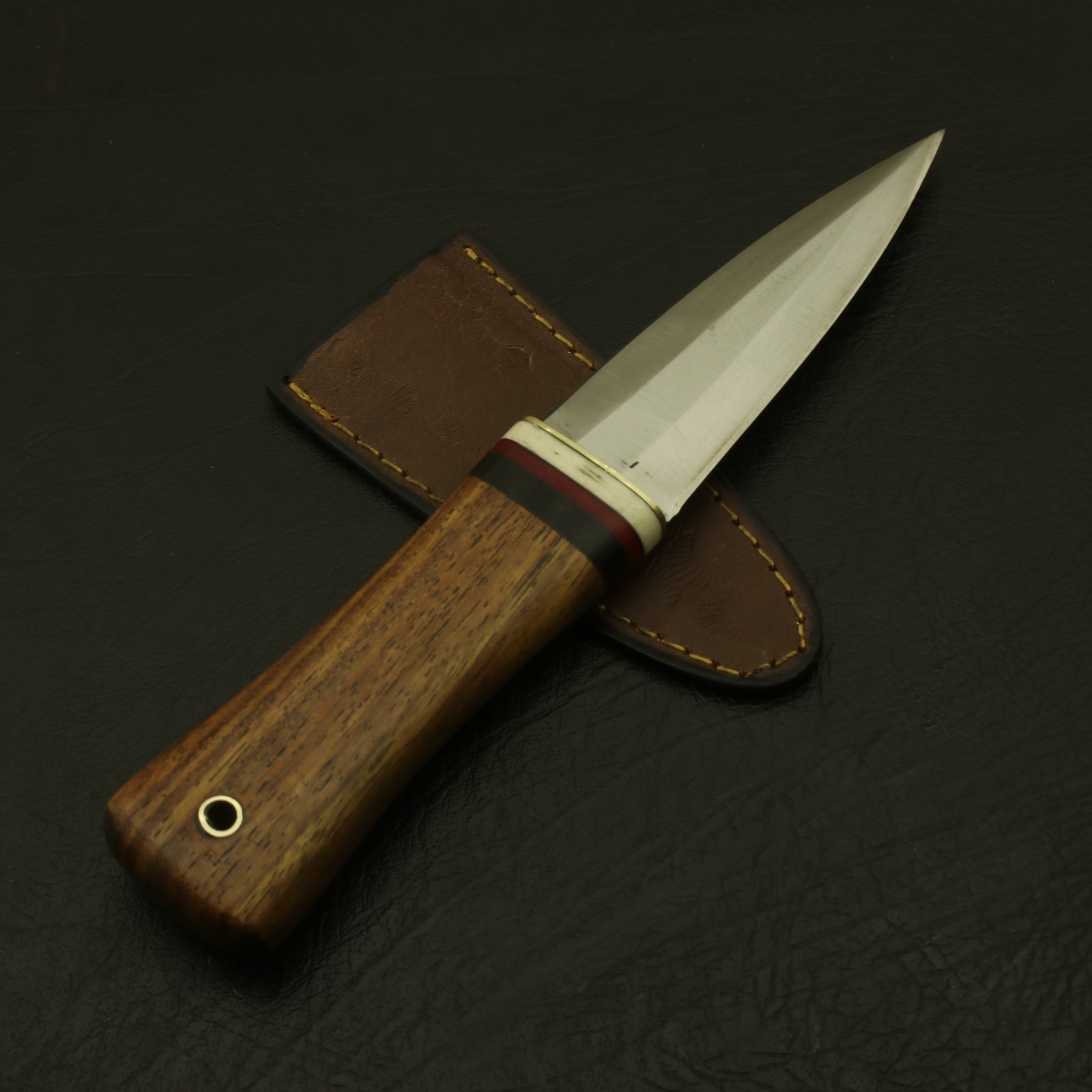 Custom HandMade D2 Steel Double Edge Scottish Dirk SGIAN DUBH  Knife Wood Handle