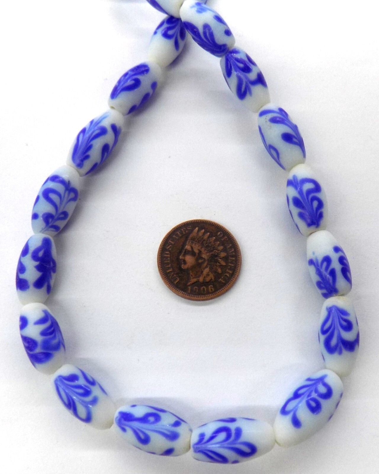 Rare Dutch Delft Trade Beads African  15 Pc   Antique style  TT 506  F&I Period