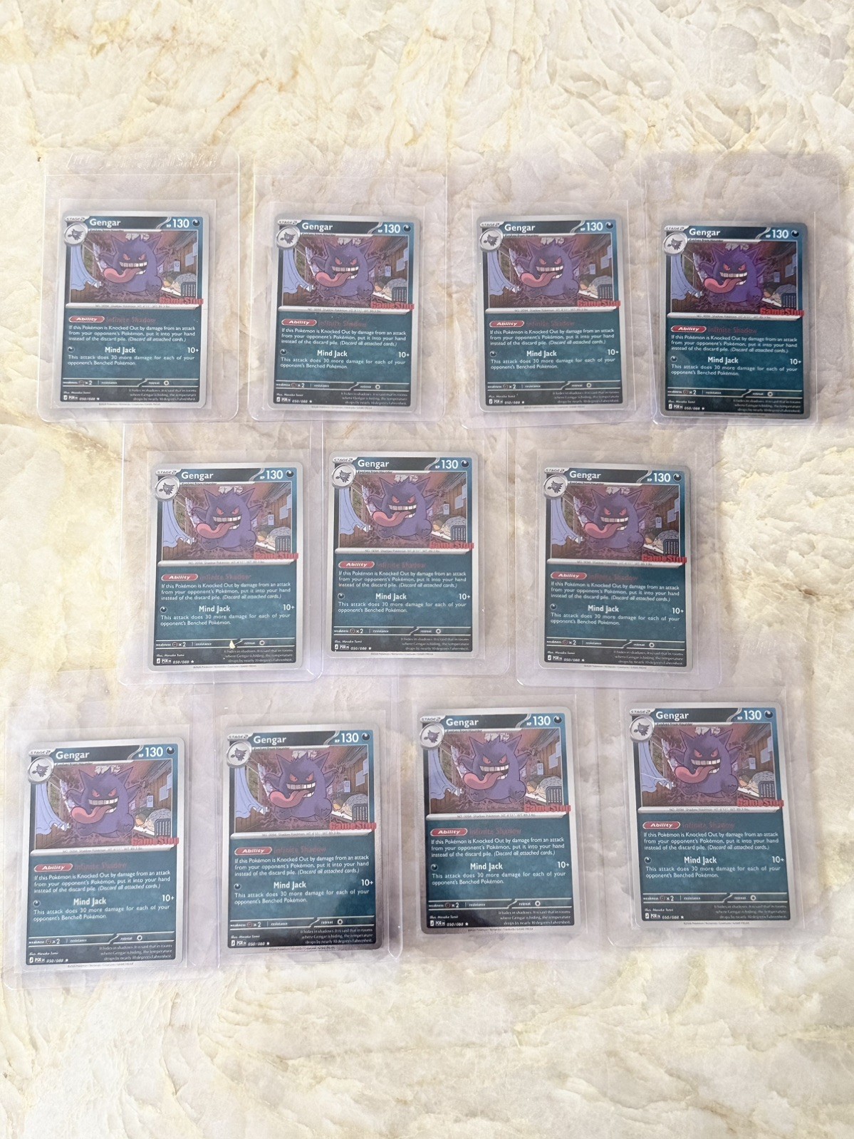 (11) Gengar GameStop Promo Stamp - 050/088 - Perfect Order - Lot of 11 (11) Gengar GameStop Promo Stamp - 050/088 - Perfect Order - Lot of 11