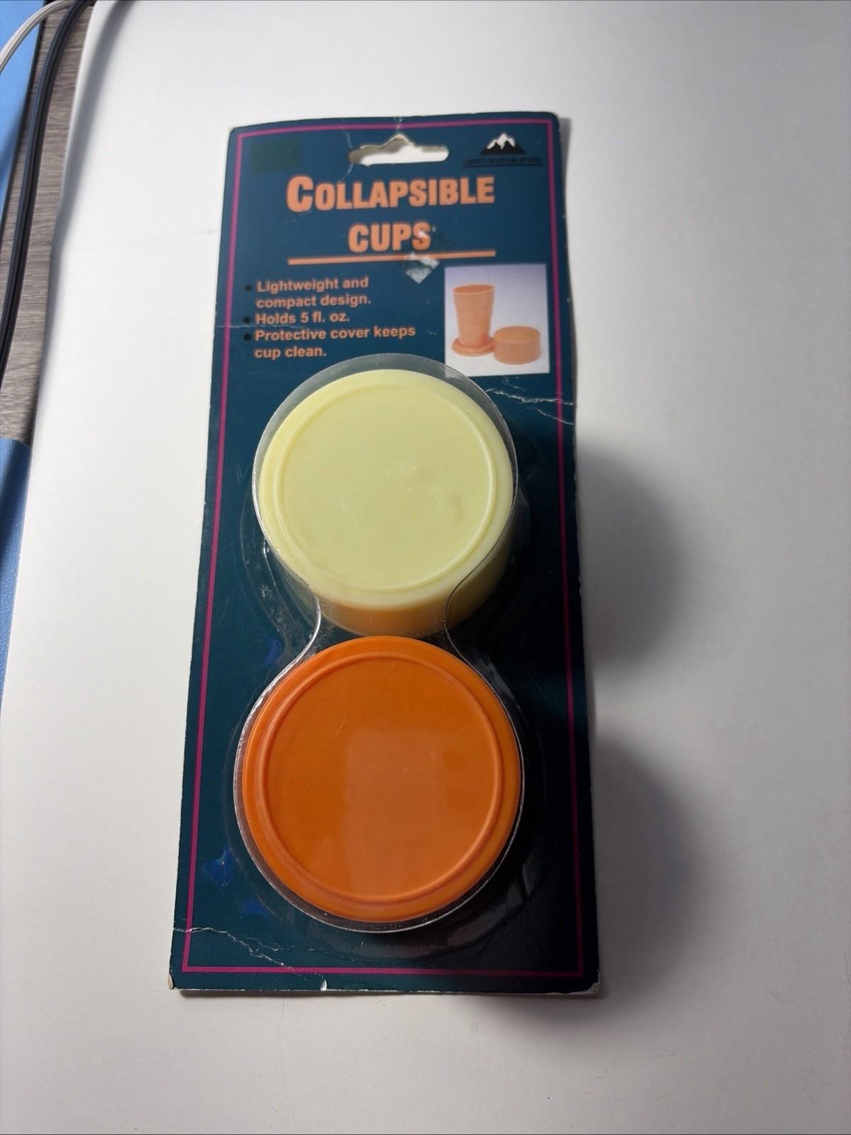 Vintage Collapsible Cups With Lids Set Of 2 New Old Stock In Original Package Vintage Collapsible Cups With Lids Set Of 2 New Old Stock In Original Package