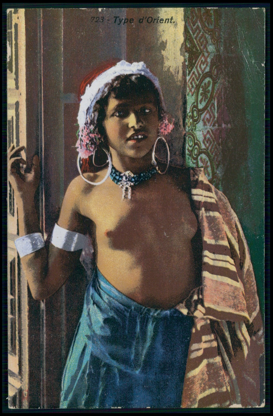 aa Lehnert & Landrock North Africa ethnic tribal arab Nus woman 1910s postcard aa Lehnert & Landrock North Africa ethnic tribal arab Nus woman 1910s postcard