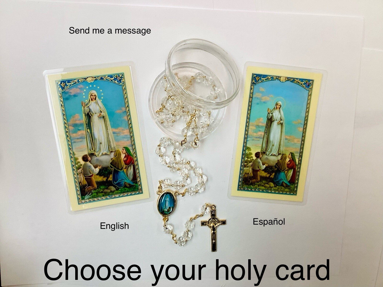 Rosary To Our Lady Of Fatima Natural Beads Crystal, Rosario A Virgen De Fatima Rosary To Our Lady Of Fatima Natural Beads Crystal, Rosario A Virgen De Fatima