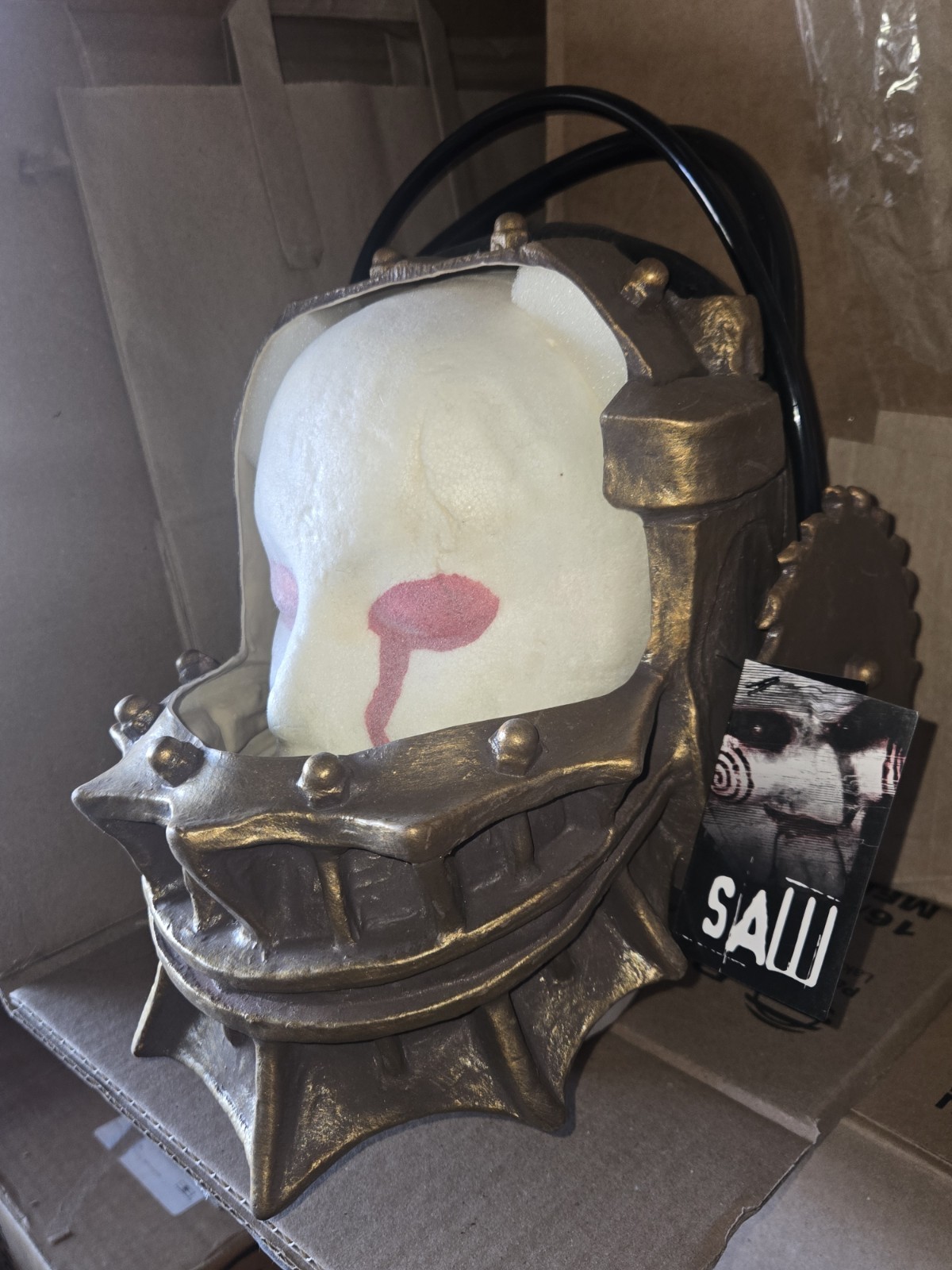 Official SAW Reverse Bear Trap Mask - Trick Or Treat Studios Horror Movie Amanda