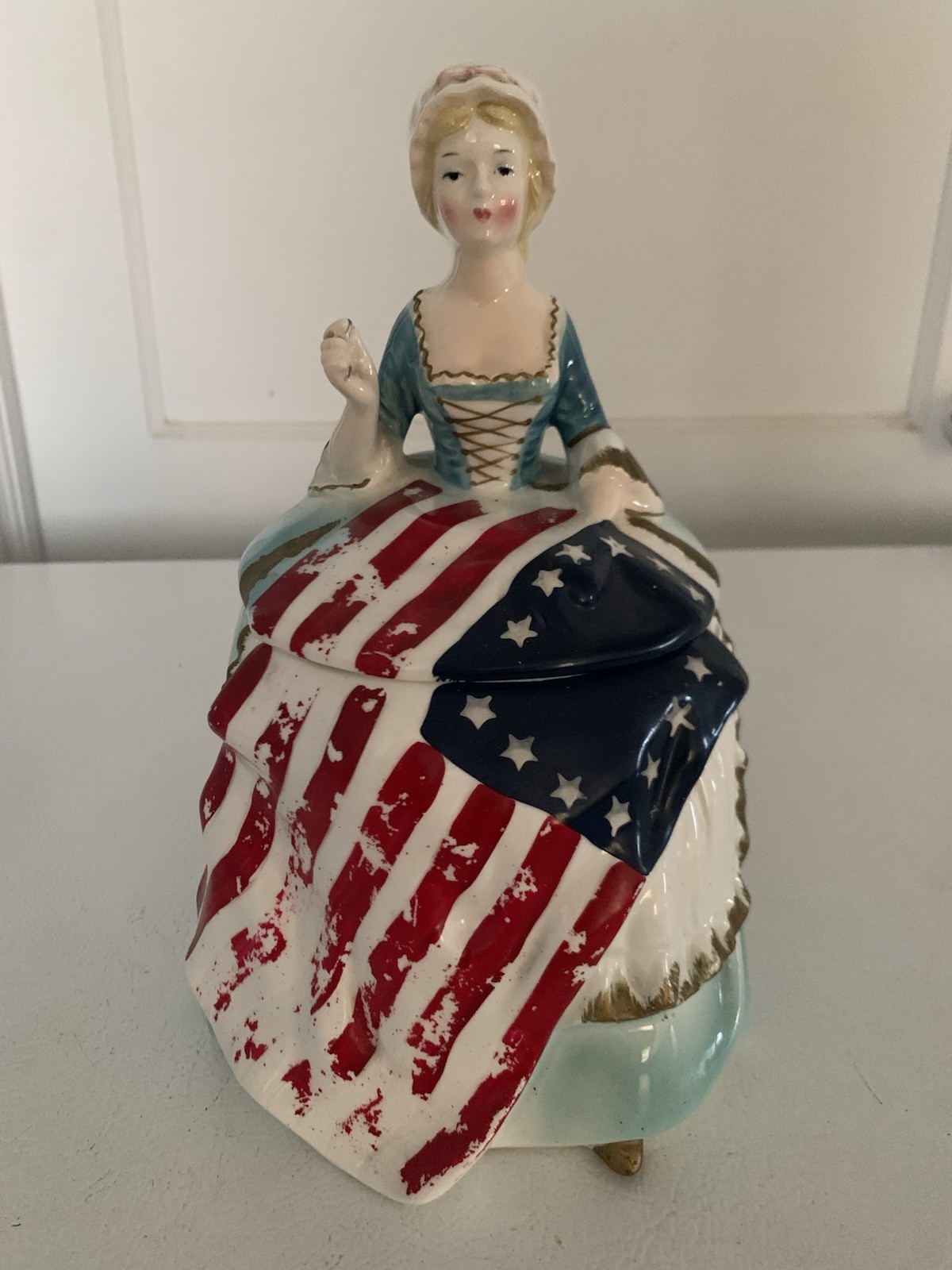 Rare Enesco Betsy Ross Cookie Jar