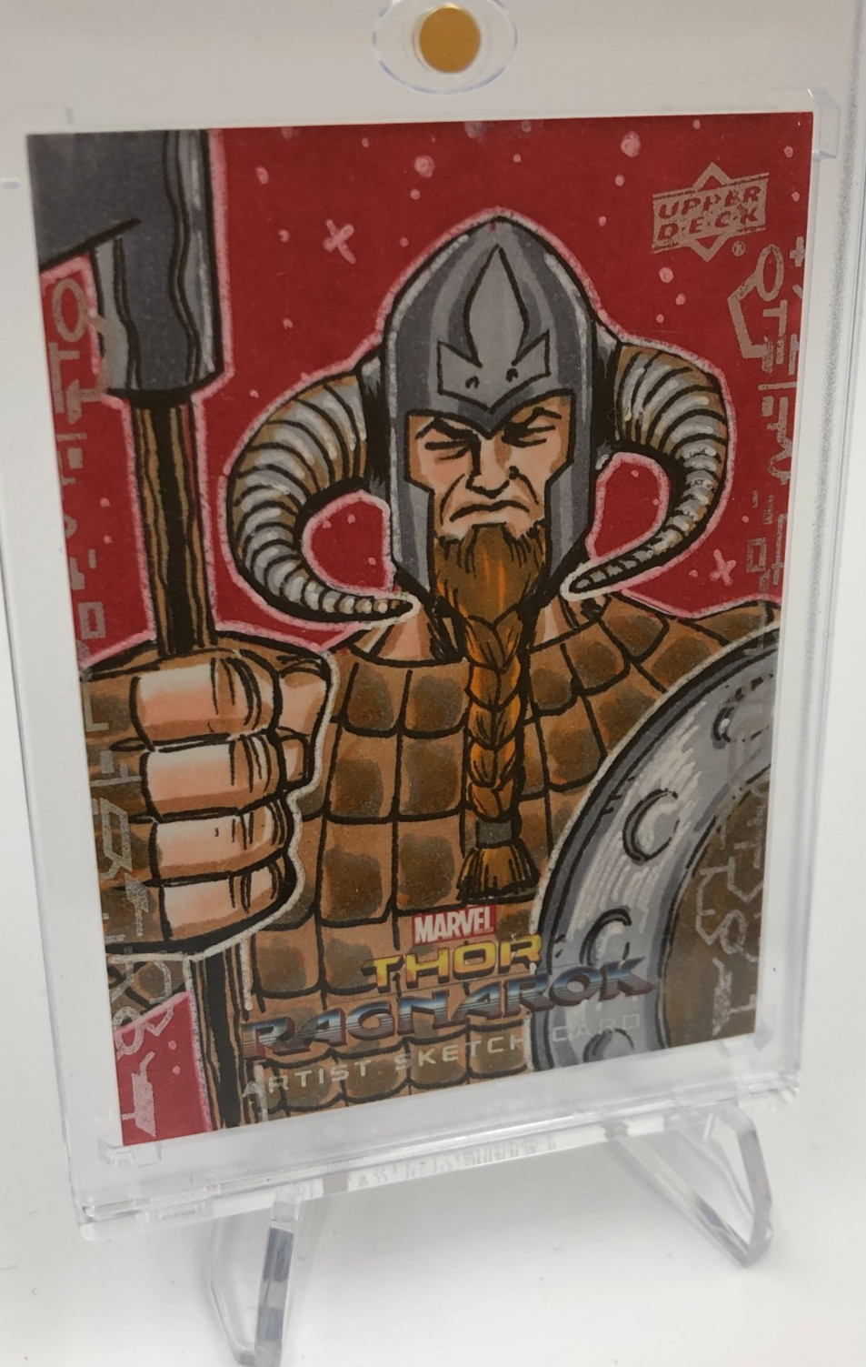 Upper Deck MARVEL THOR: RAGNAROK 1 of 1 Hand Sketch Card NICK JUSTUS Signed 1/1