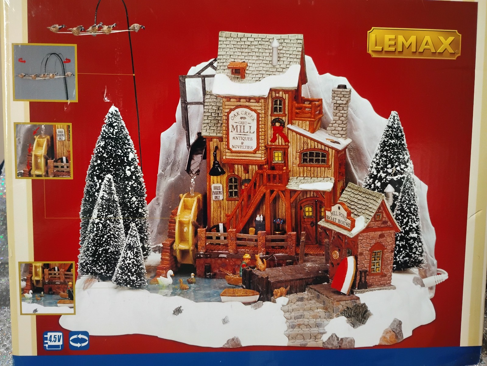 Lemax Village Collection Oak Creek Grist Mill 36321 Animated 2003 New Sealed Box Lemax Village Collection Oak Creek Grist Mill 36321 Animated 2003 New Sealed Box