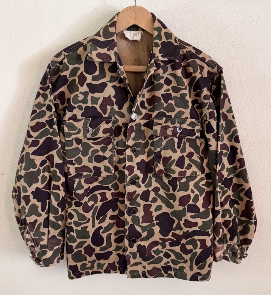 Vintage Vietnam ARVN Beo Gam Duck Camo Shirt Jacket CIDG USSF A-M Metal Button