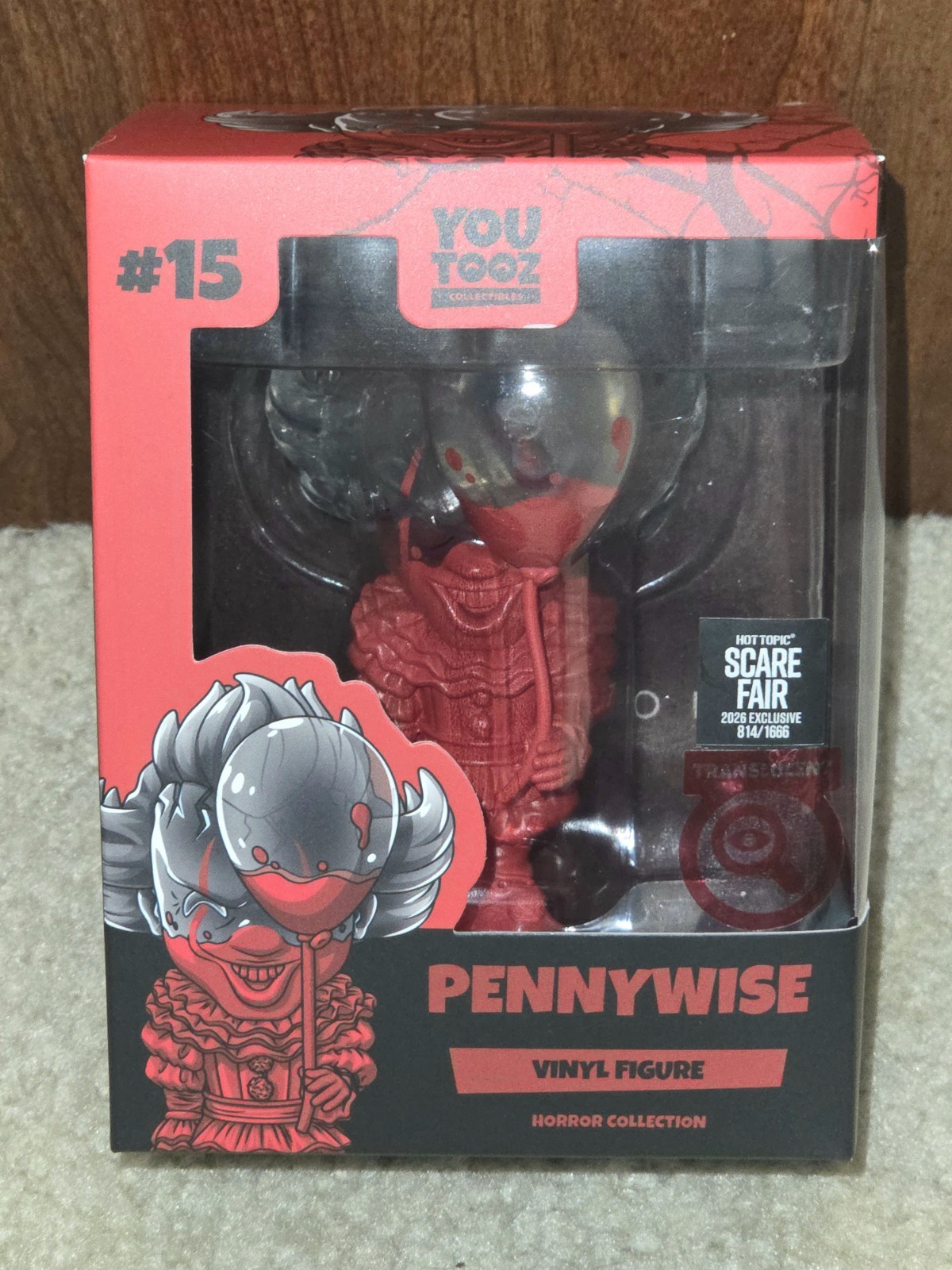 Youtooz It Chapter 1 Translucent Pennywise Hot Topic Scare Fair 2026 #814/1666 Youtooz It Chapter 1 Translucent Pennywise Hot Topic Scare Fair 2026 #814/1666