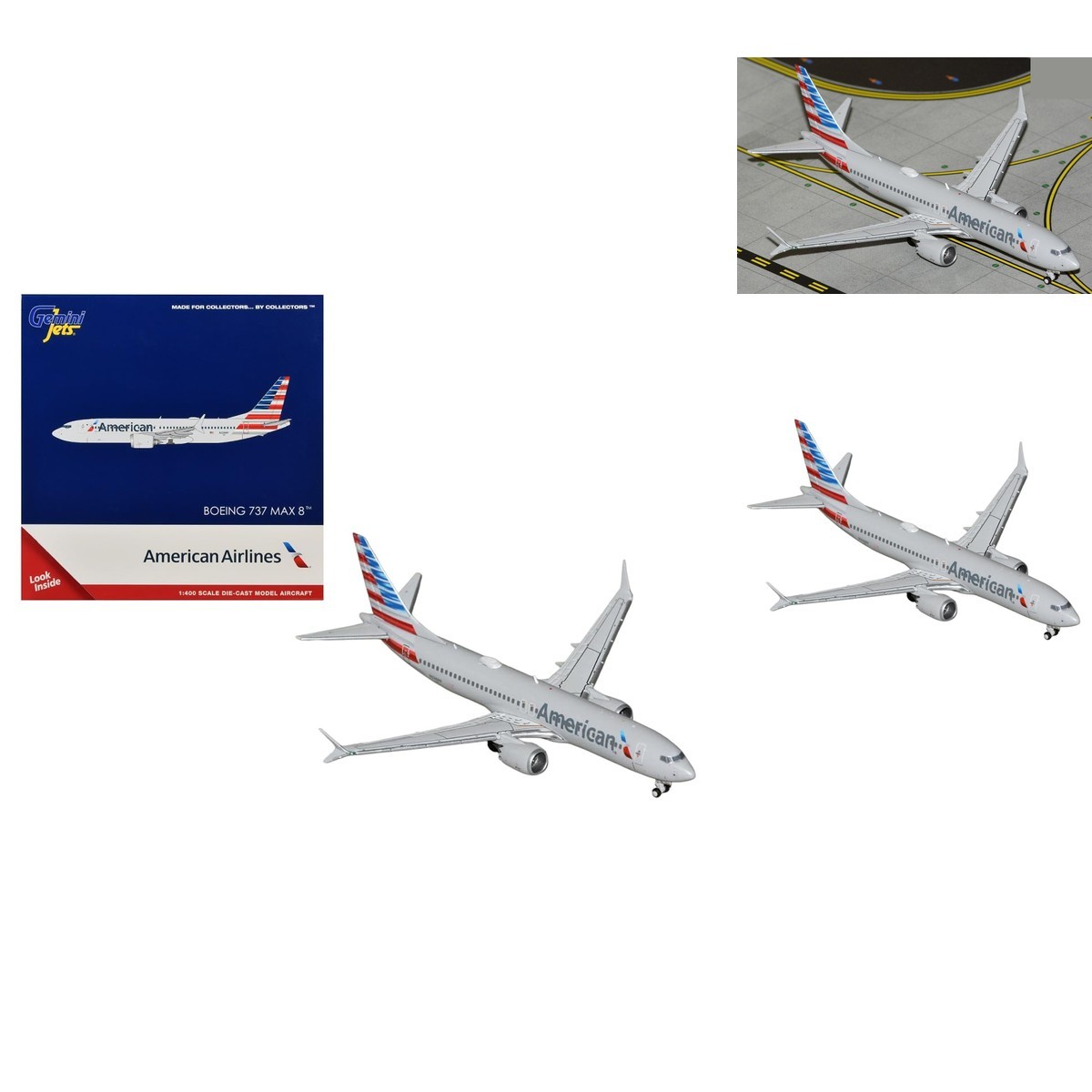 GeminiJets American Airlines Boeing 737 MAX 8 N326RP 1:400 Scale Die-Cast Model GeminiJets American Airlines Boeing 737 MAX 8 N326RP 1:400 Scale Die-Cast Model