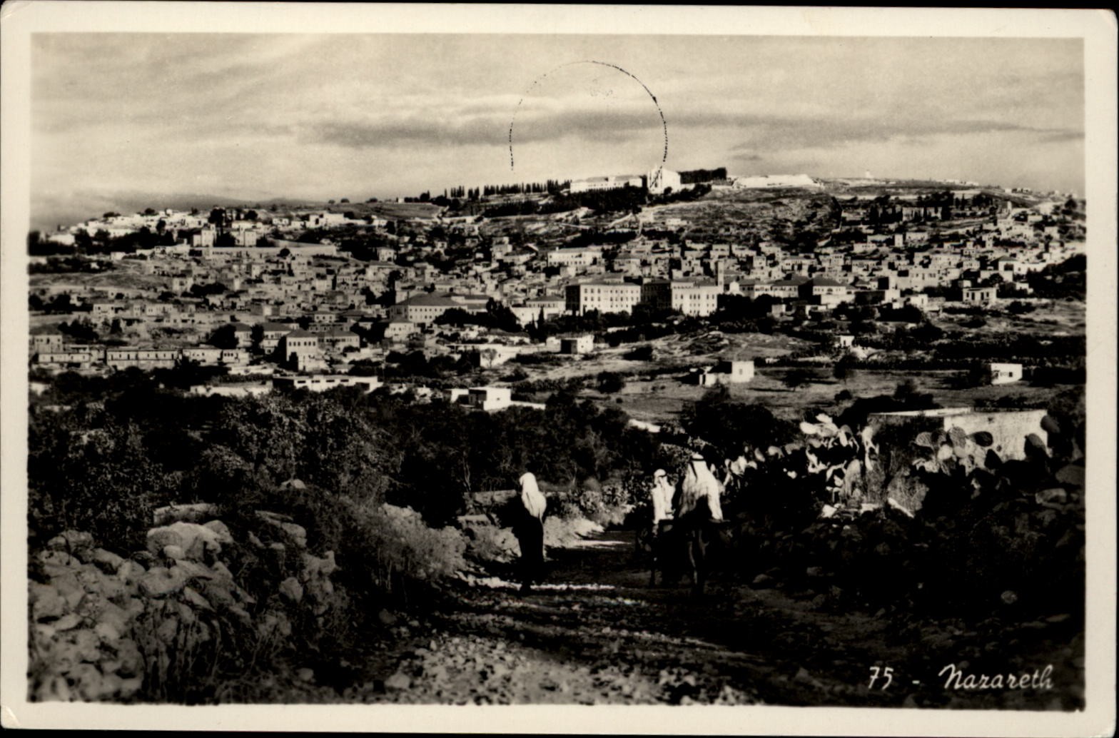 RPPC Nazareth Israel view vintage postcard m447 RPPC Nazareth Israel view vintage postcard m447