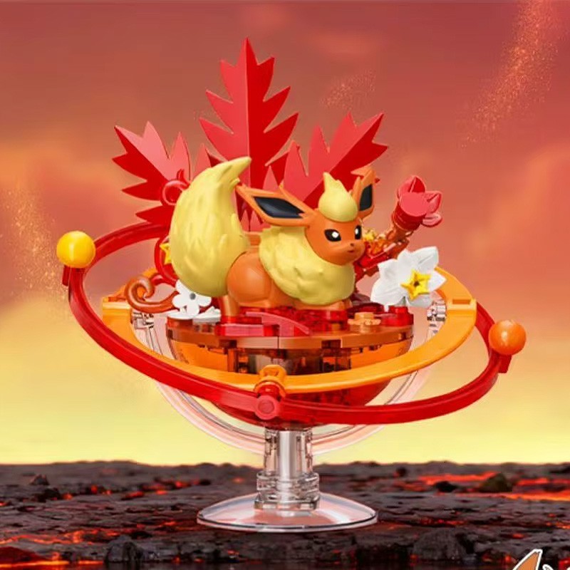 Pokemon Keeppley - Flareon Building Blocks Figure Planet Series Anime Manga NEW
