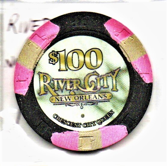 River City Casino 1995 New Orleans 100 Dollar Gaming Chip as pictured