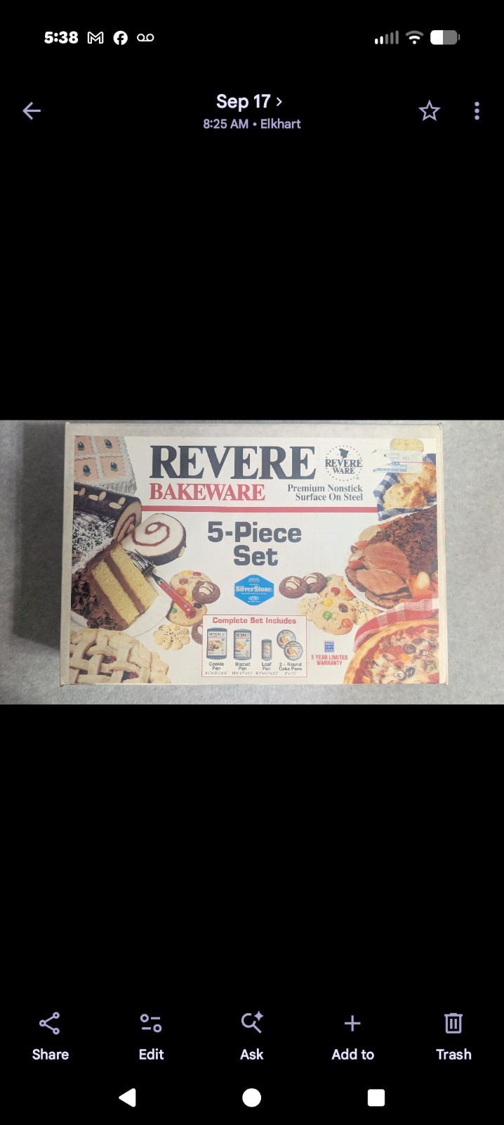 Vintage Revere Ware Stainless 5 Piece SetNew in Box Vintage Revere Ware Stainless 5 Piece SetNew in Box