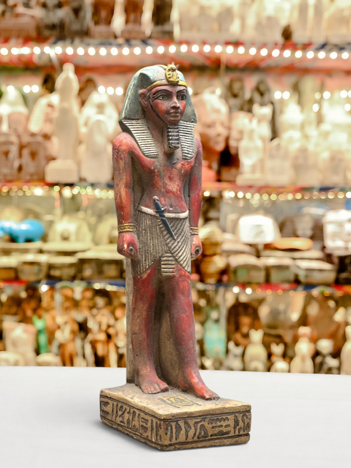 Egyptian King Ramses II Statue Hand Painted Made in Egypt