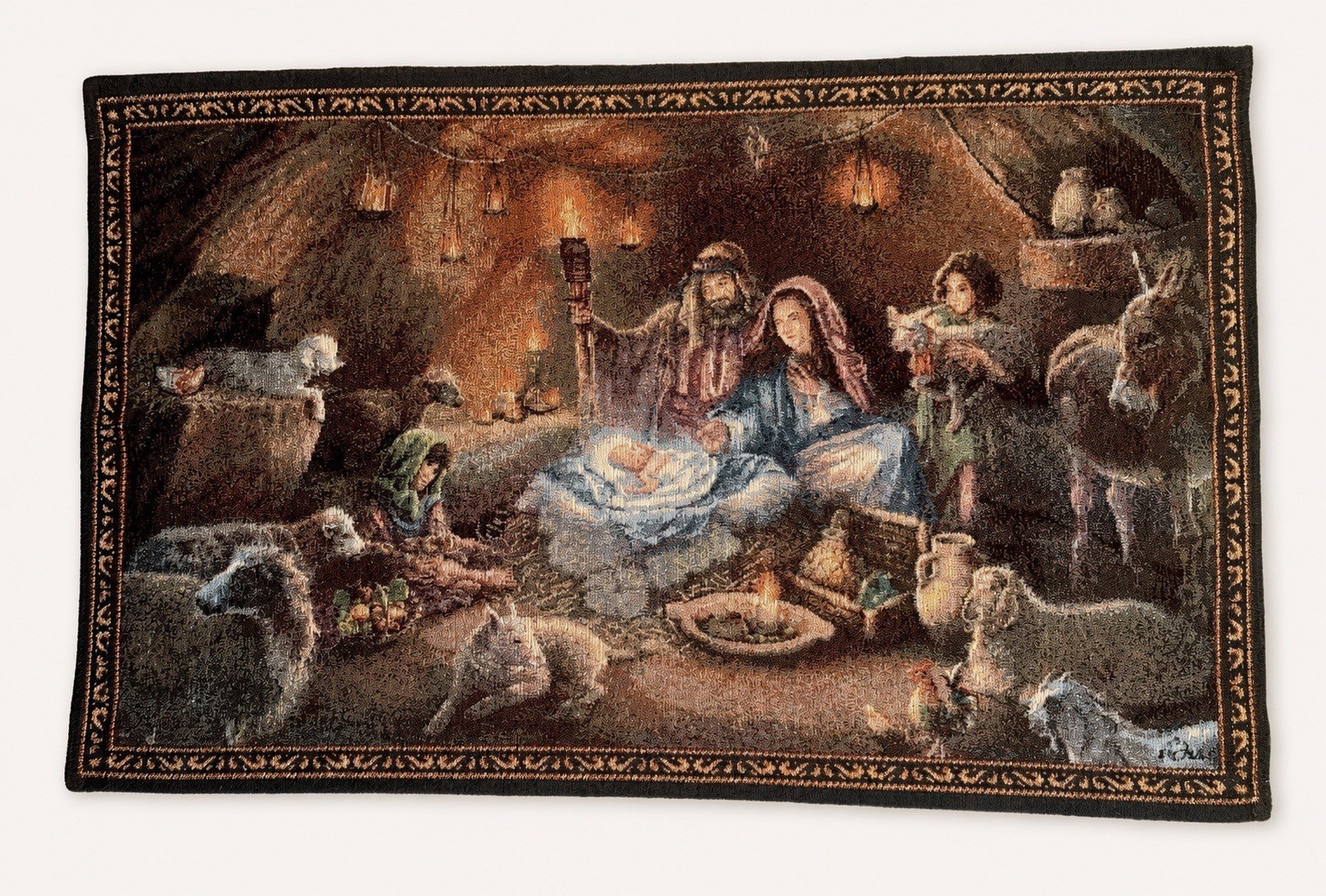 Tom DuBois No Room at the Inn Woven Tapestry Wall Hanging Christmas Nativity Tom DuBois No Room at the Inn Woven Tapestry Wall Hanging Christmas Nativity
