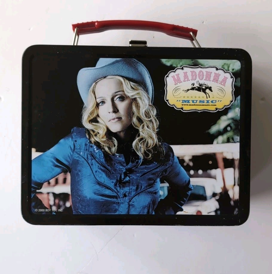 RARE Madonna Music Album Promo Metal Lunchbox & Thermos Set 2000 NECA Boy Toy
