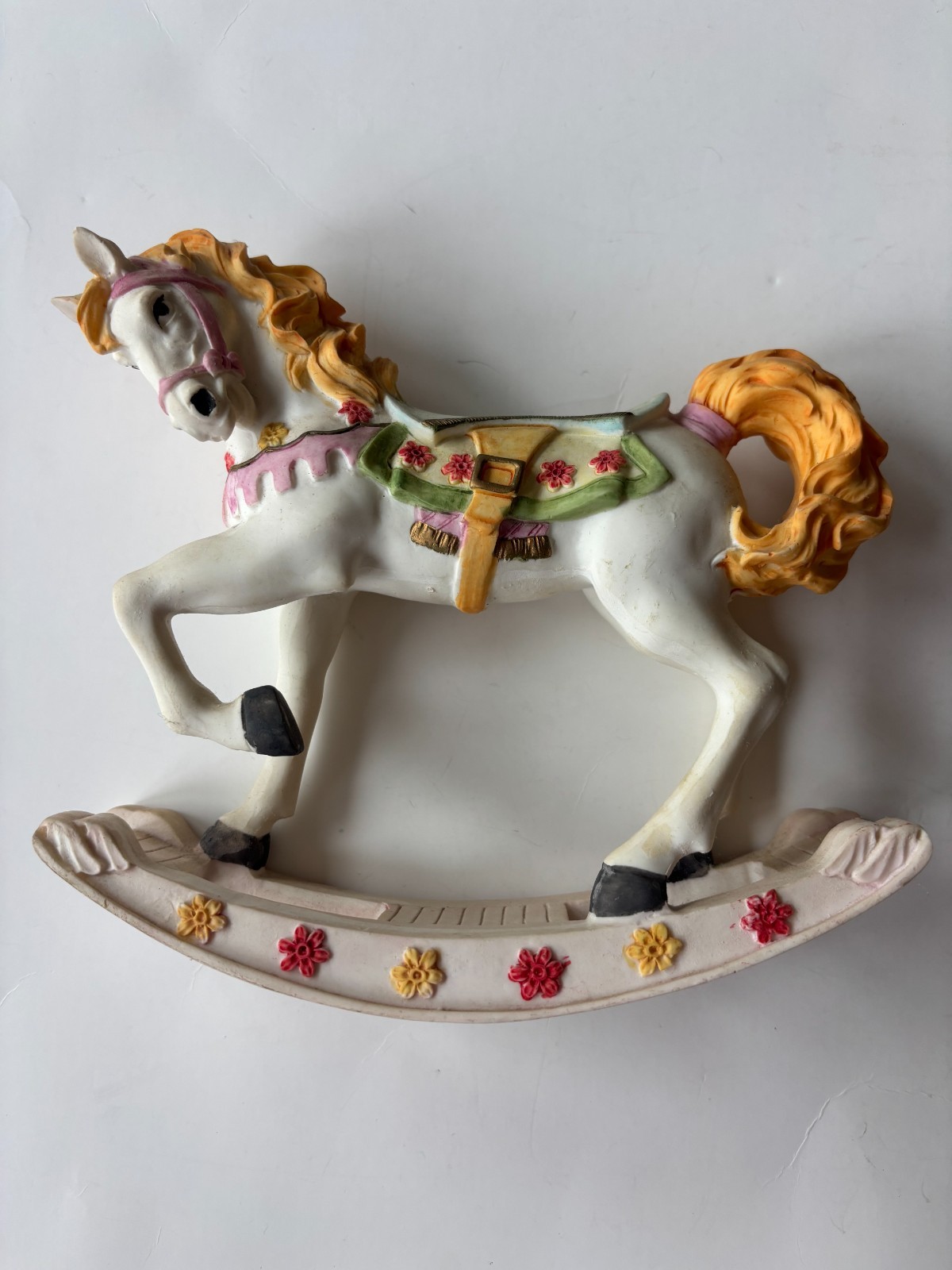 Vintage Rocking Horse Ceramic Figurine