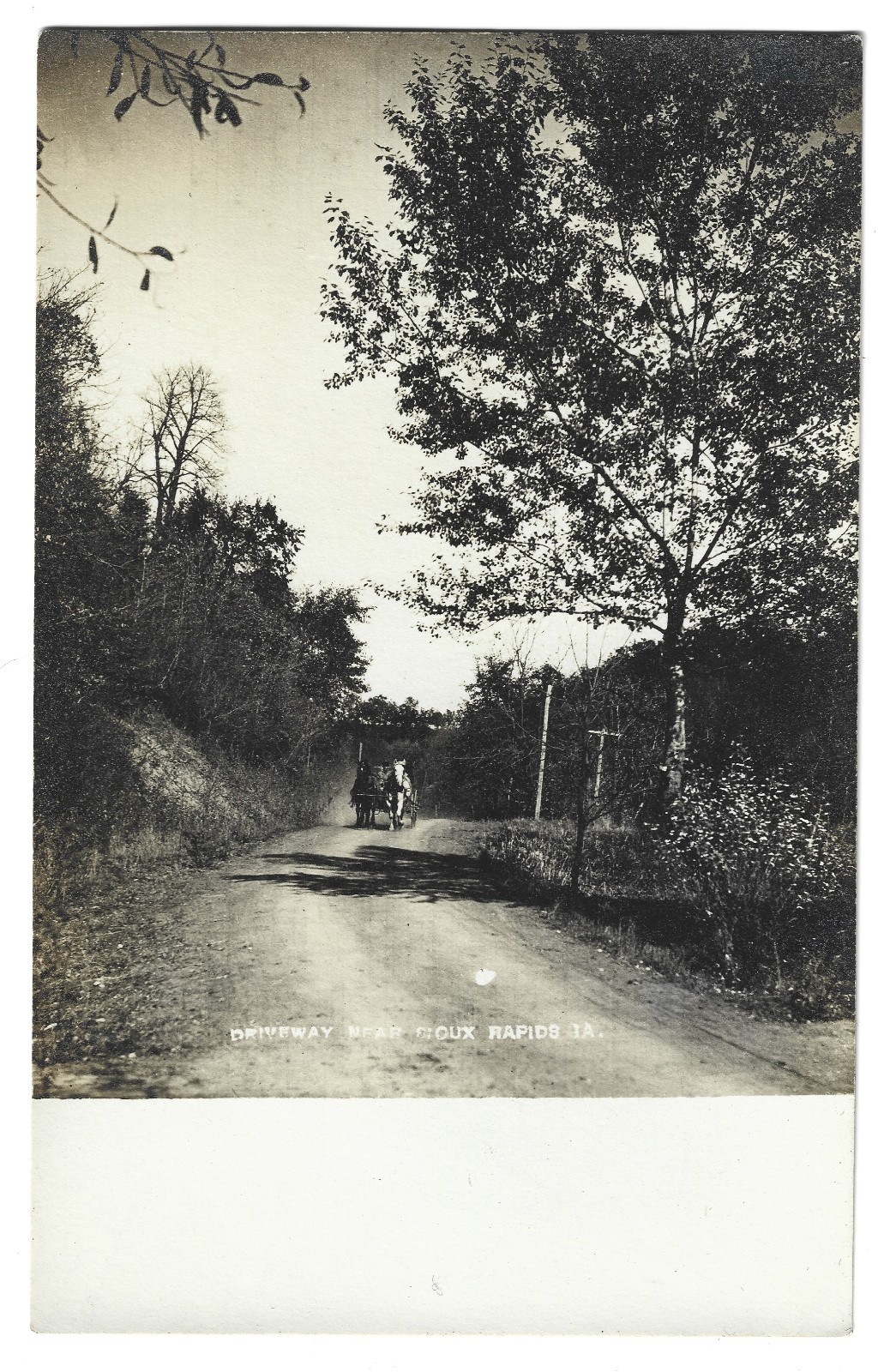 Vintage RPPC Postcard Sioux Rapids Iowa Rural Driveway Buena Vista County Vintage RPPC Postcard Sioux Rapids Iowa Rural Driveway Buena Vista County