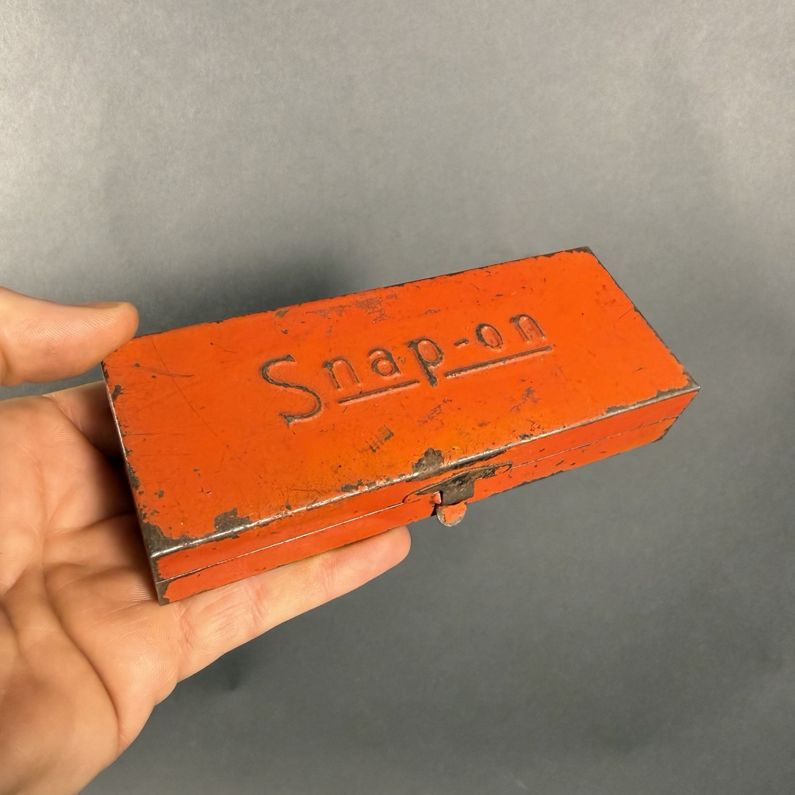 Vtg Snap-on KRA-222 1/4” Dr. Metal Socket Set Early Version USA Case Only