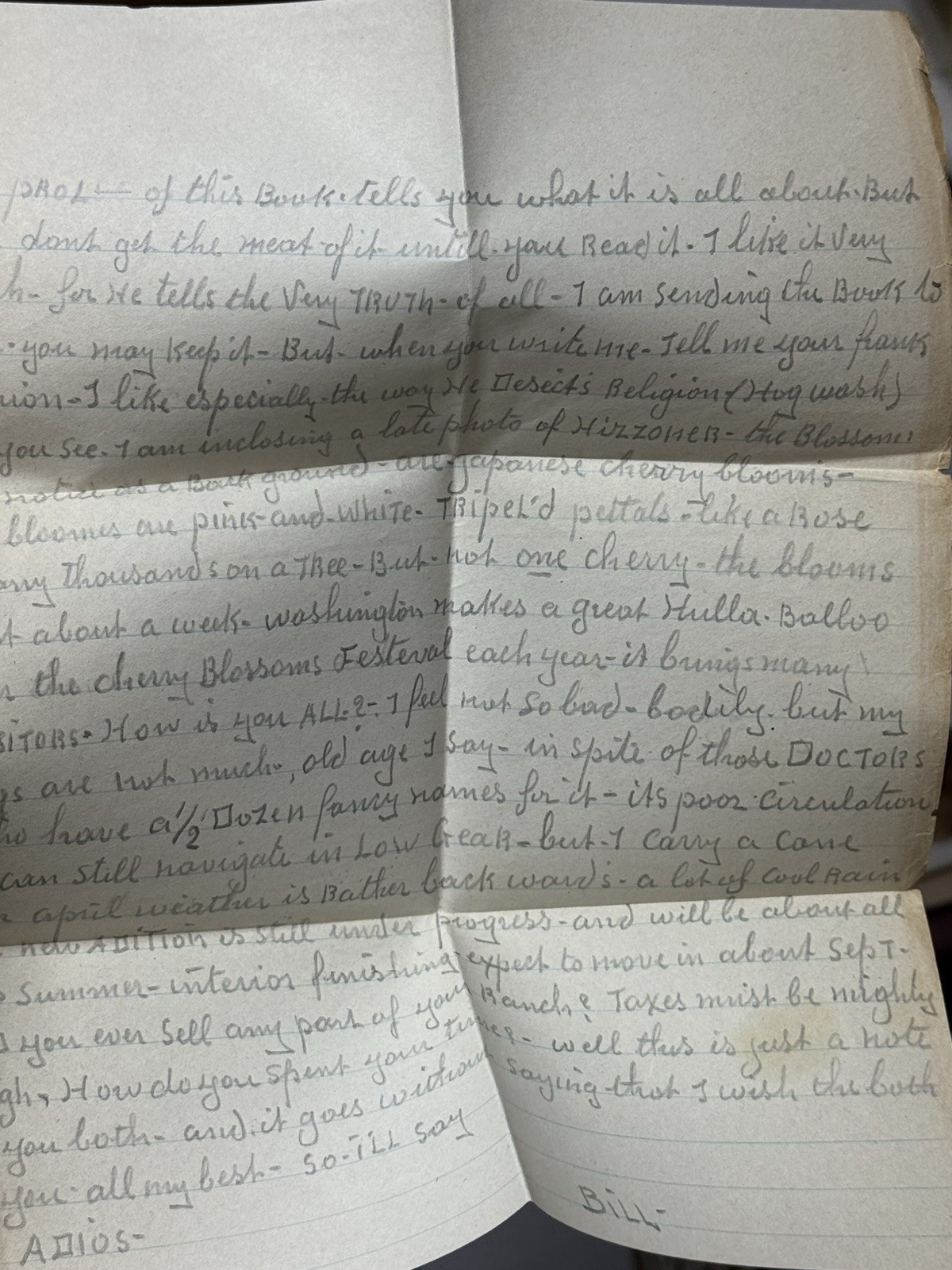 VTG 1930s Era Hand Written Letter From ‘Bill” Faribault, MN Mailing Ephemera