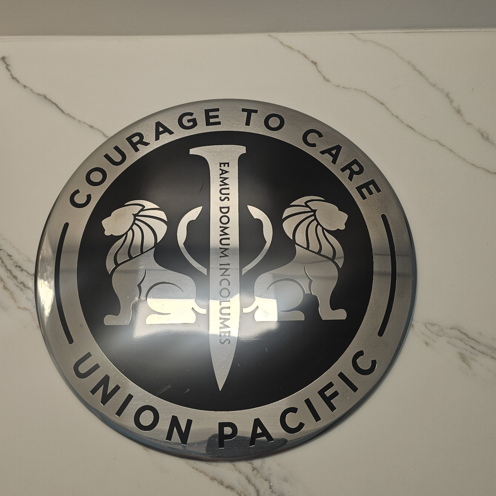 Rare Union Pacific Courage To Care Plaque. NOT A REPLICA Rare Union Pacific Courage To Care Plaque. NOT A REPLICA