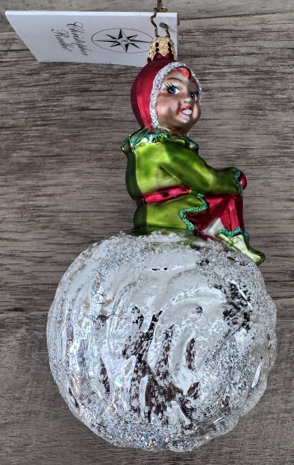 Christopher Radko 2004 Sprite on the Ball 20th Anniversary Glass Ornament