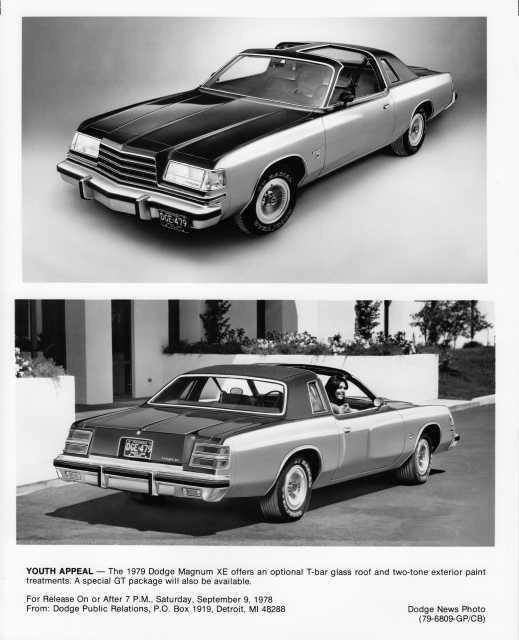 1979 Dodge Magnum XE Press Photo 0172 1979 Dodge Magnum XE Press Photo 0172