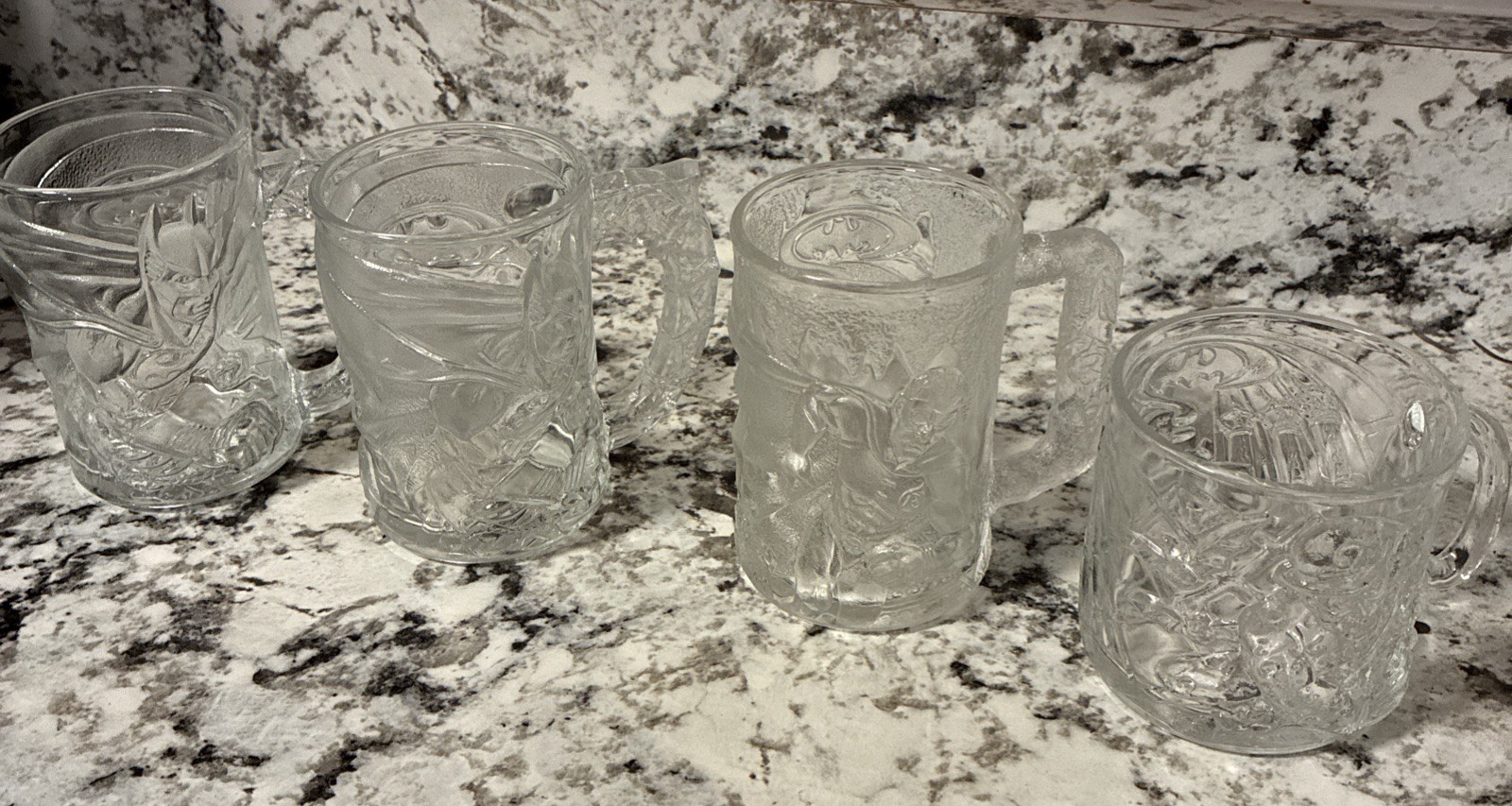 Vintage Batman Forever 1995 McDonald’s Glasses Lot of 4 Some Duplicates Vintage Batman Forever 1995 McDonald’s Glasses Lot of 4 Some Duplicates